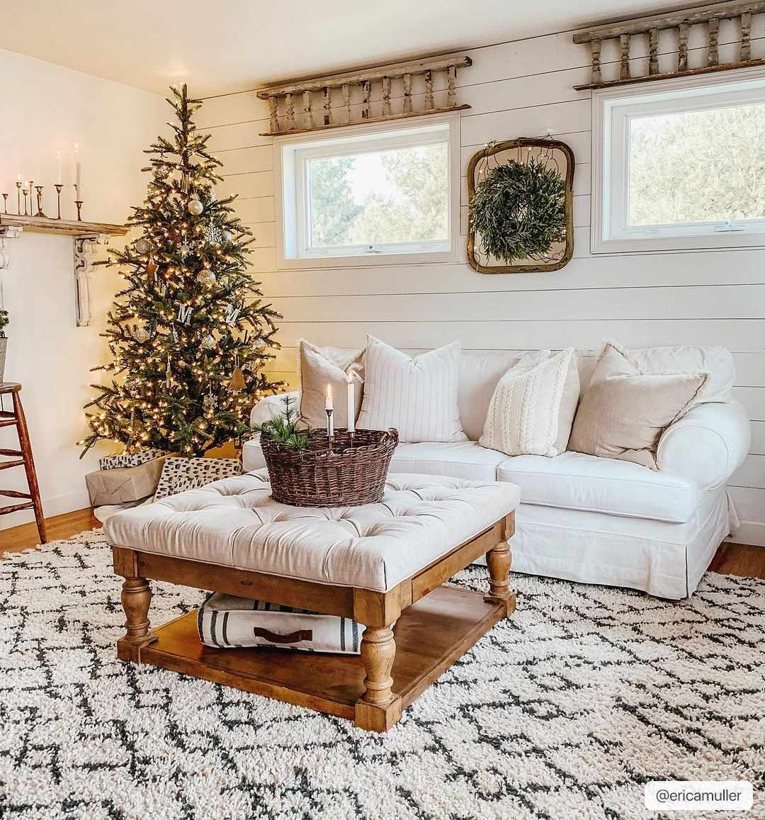 Modern Contemporary Beige and Charcoal Tribal Trellis Plush Pile Area Rug - Image 2