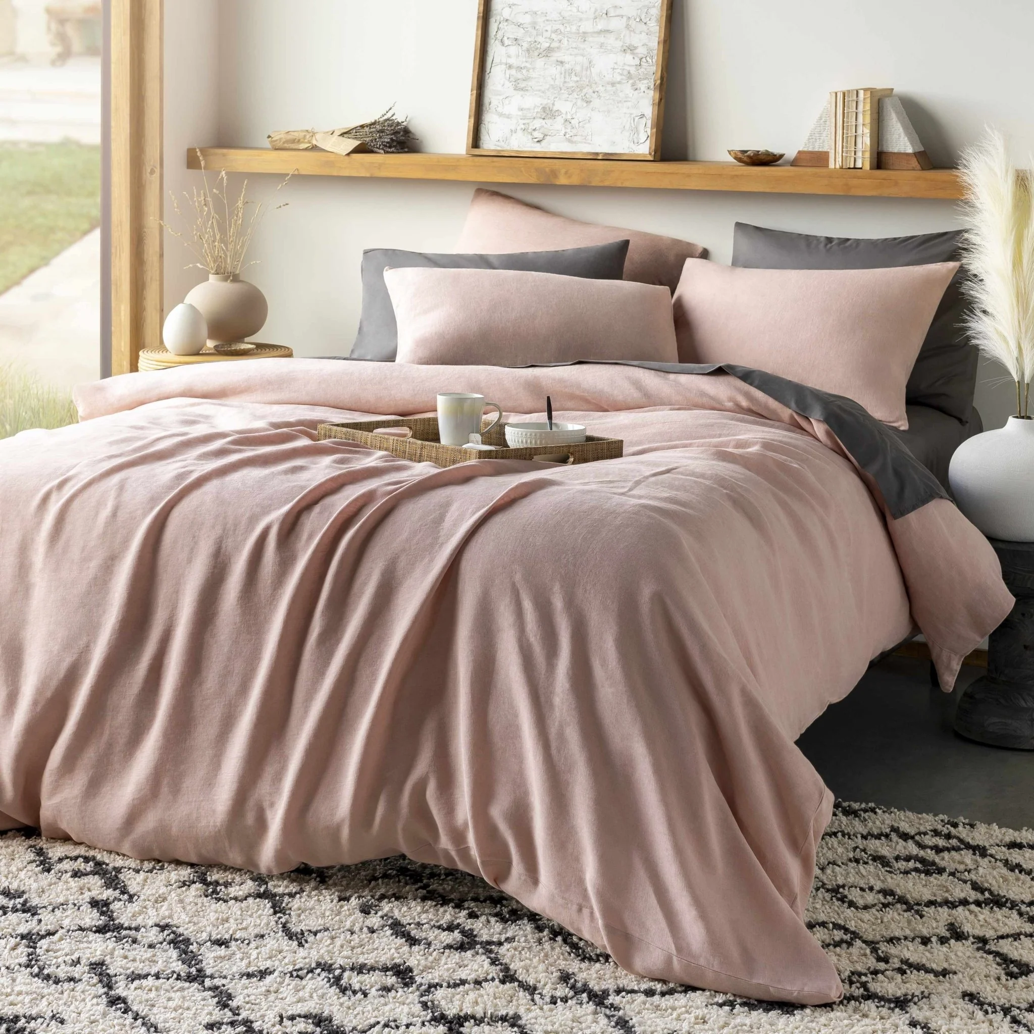 Modern Contemporary Beige and Charcoal Tribal Trellis Plush Pile Area Rug - Image 25