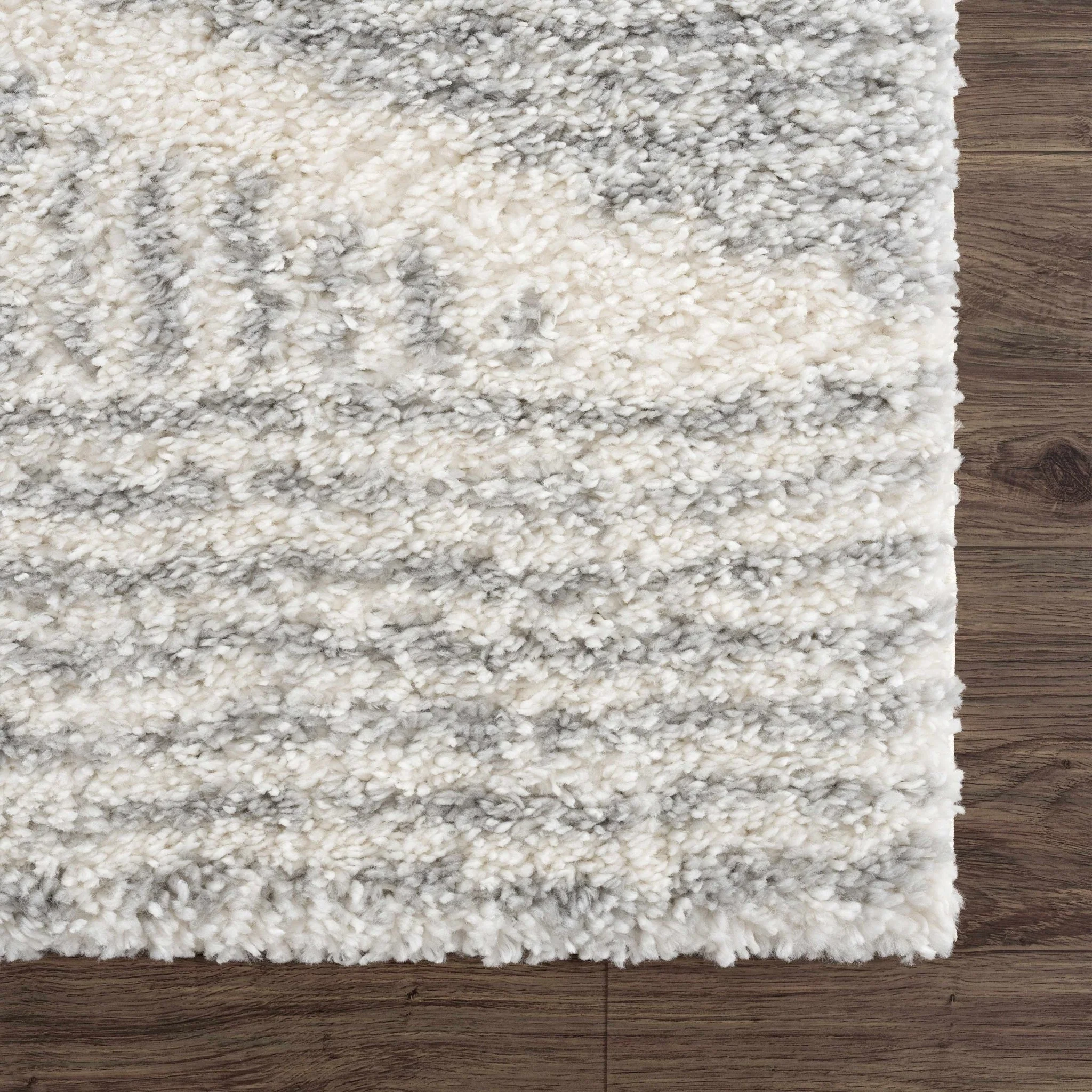 Modern Contemporary Beige and Gray Geometric Design Plush pile Area Rug - Image 10