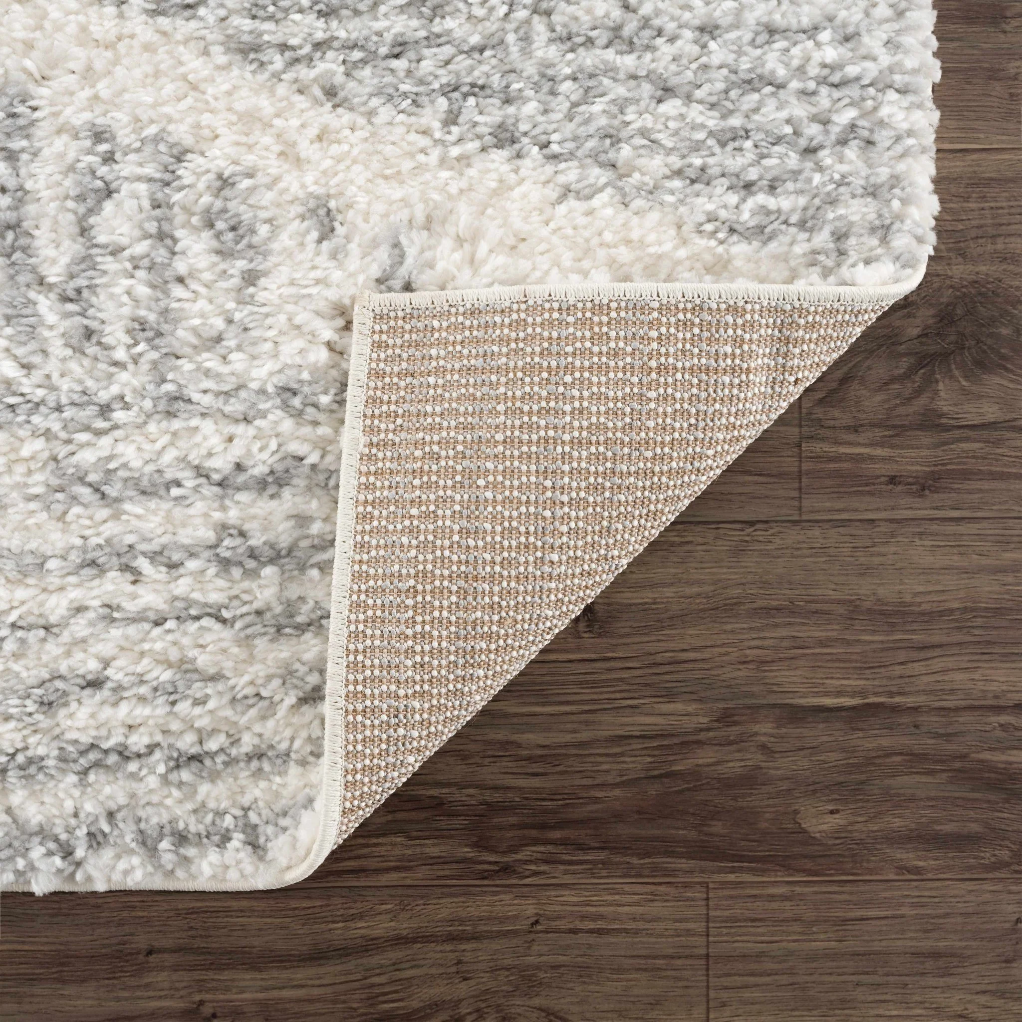 Modern Contemporary Beige and Gray Geometric Design Plush pile Area Rug - Image 6