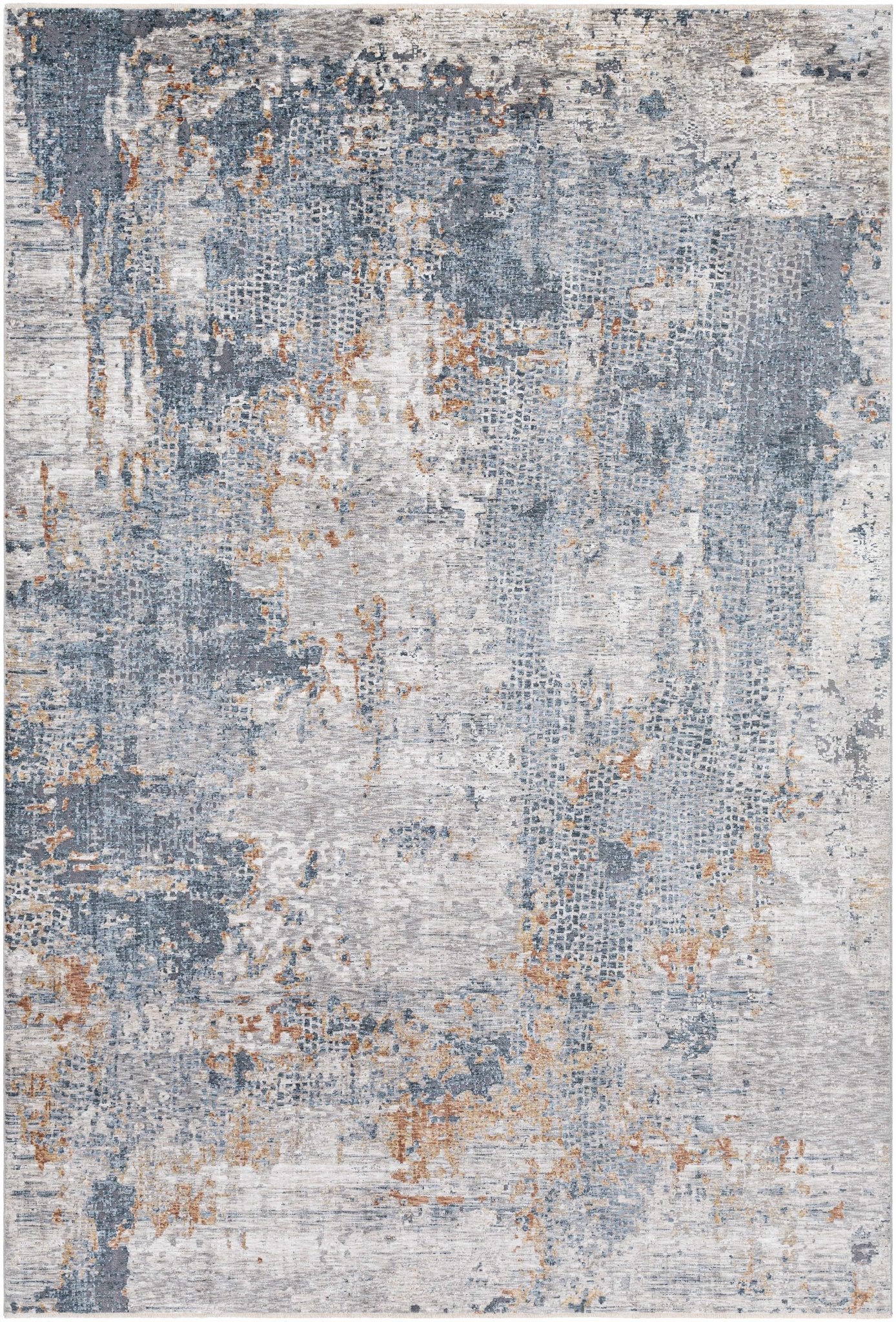 Contemporary Beige And Gray Machine Woven Rug - Image 13