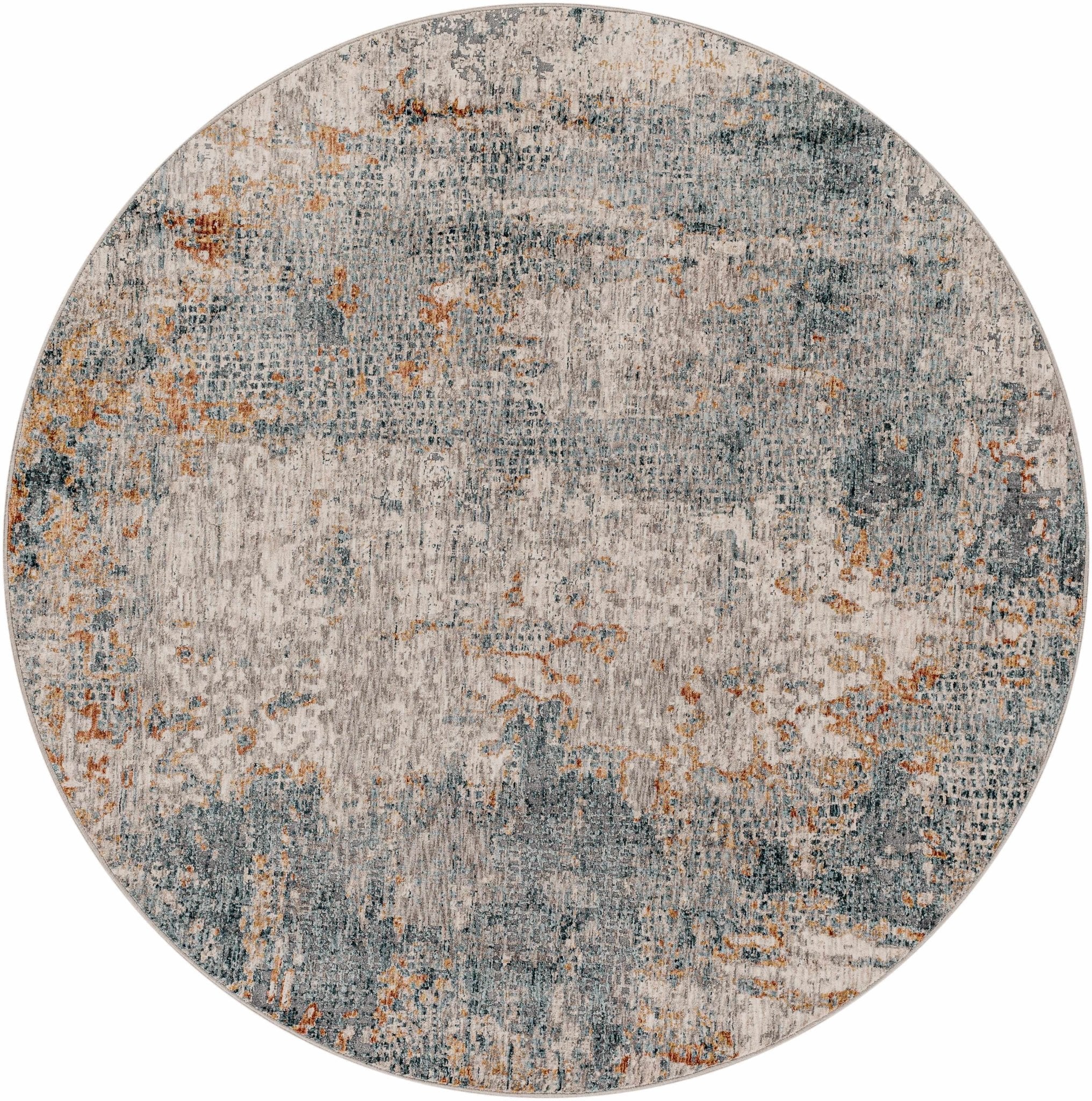 Contemporary Beige And Gray Machine Woven Rug - Image 9