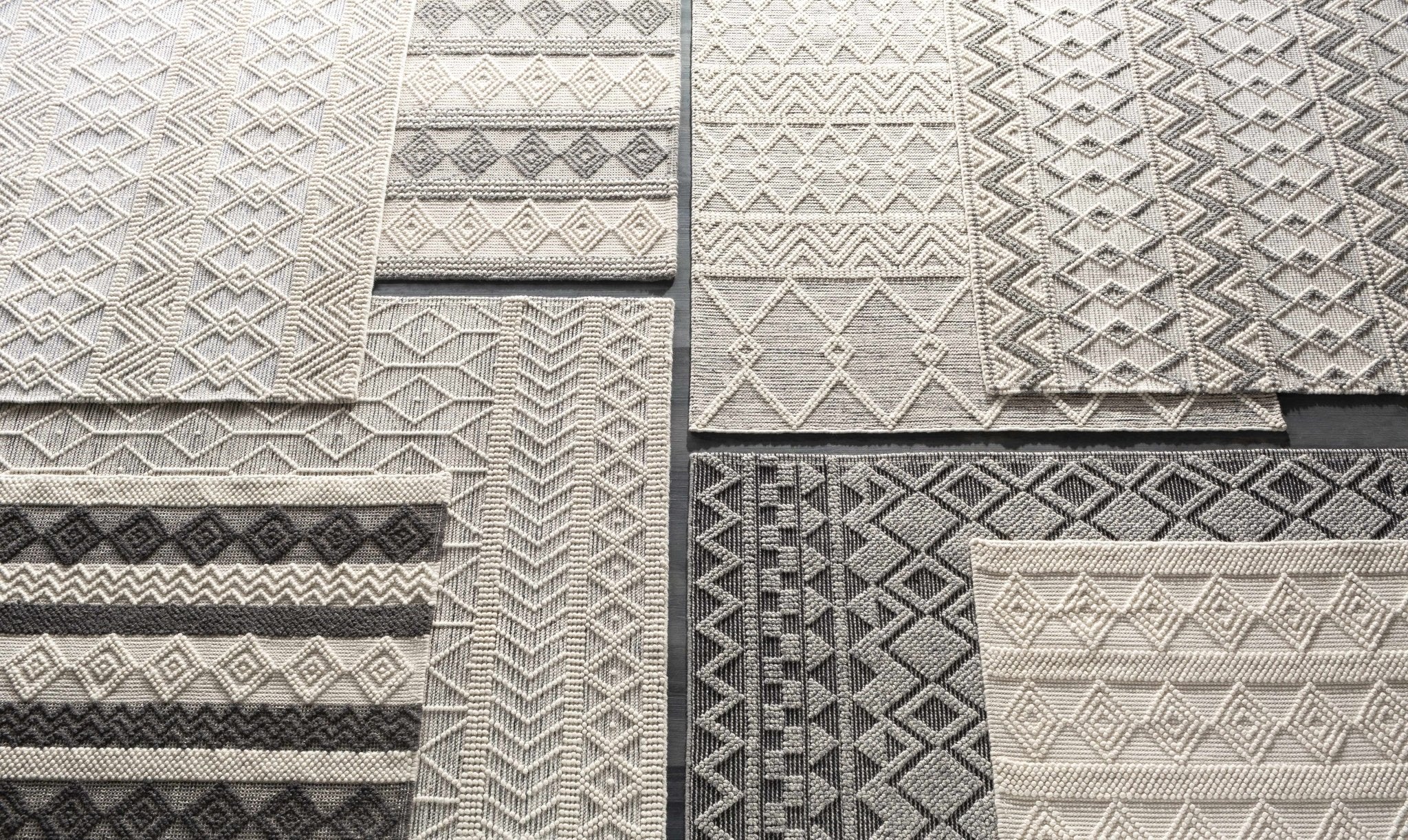 Hand Woven Contemporary Beige and Gray Bohemian Style Carved Design Wool Area Rug - Image 5