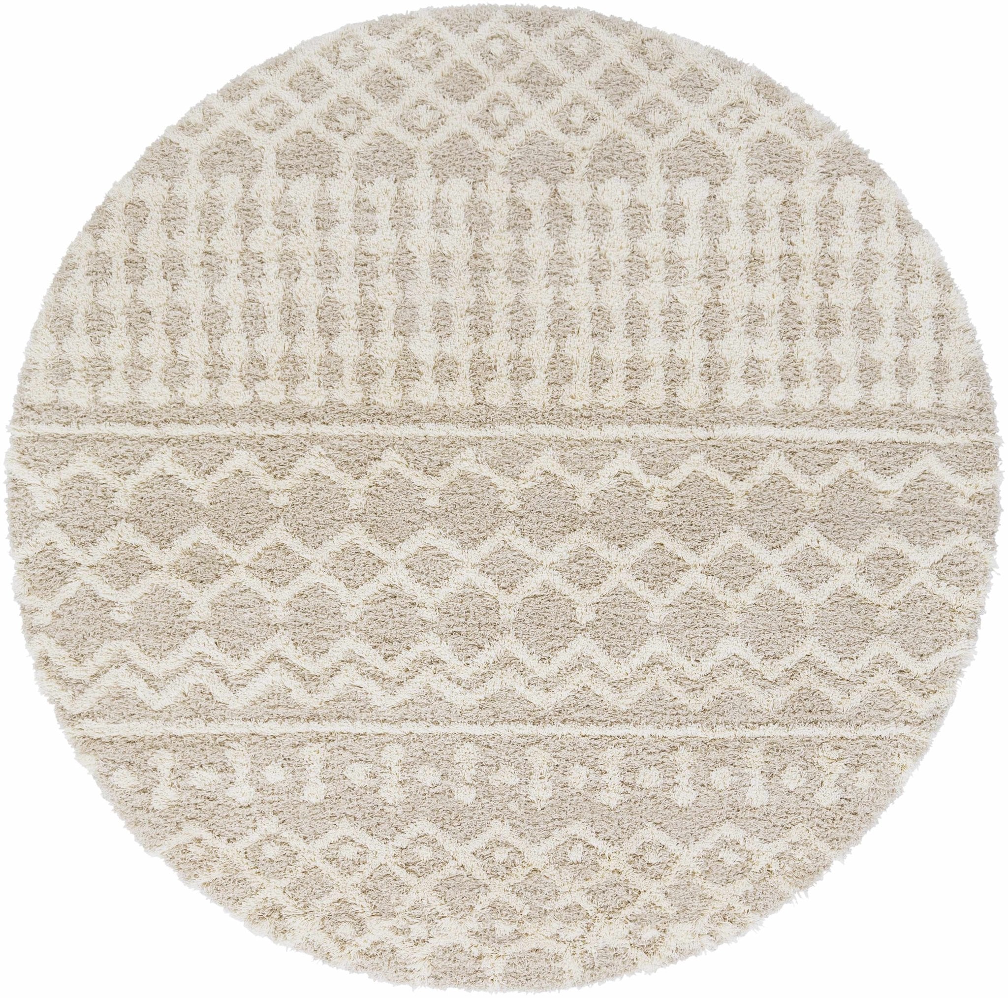 Contemporary Beige and Ivory Tribal Design Plush pile Multi Size Area Rug - Image 21