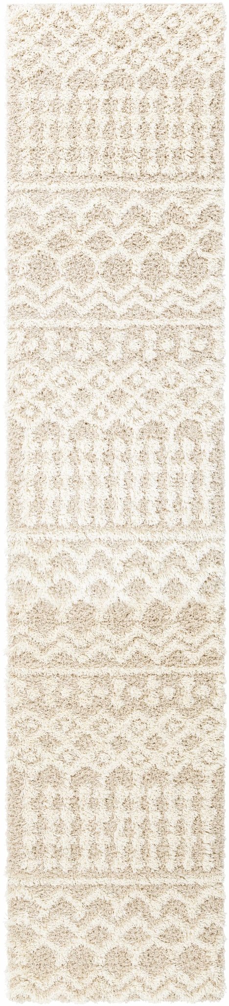 Contemporary Beige and Ivory Tribal Design Plush pile Multi Size Area Rug - Image 27