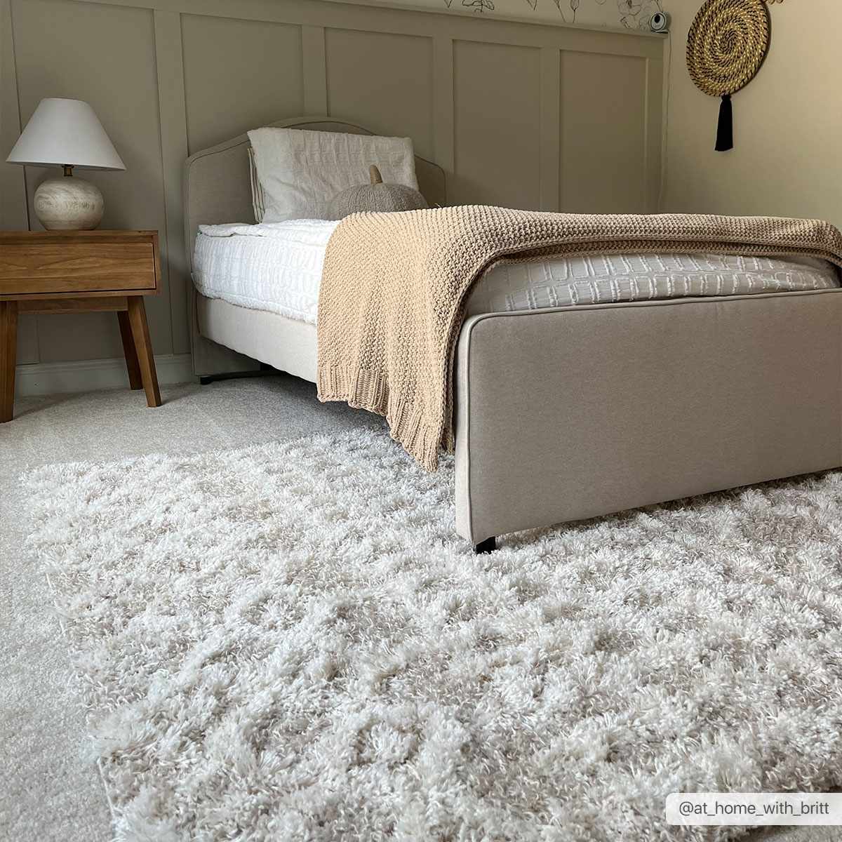 Contemporary Beige and Ivory Tribal Design Plush pile Multi Size Area Rug - Image 3