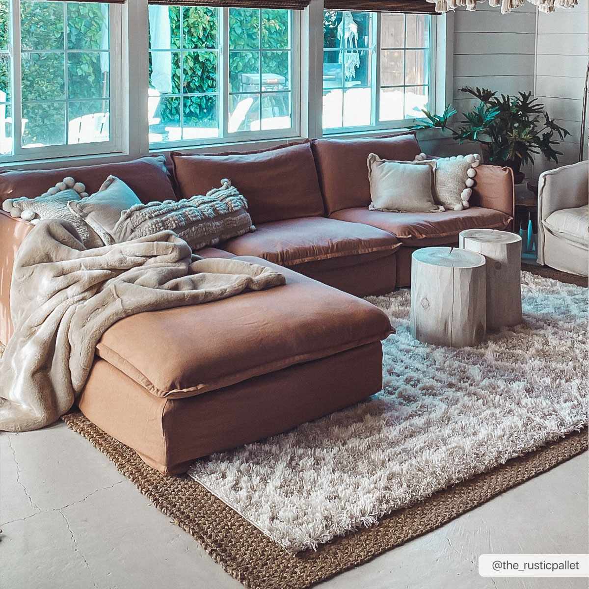 Contemporary Beige and Ivory Tribal Design Plush pile Multi Size Area Rug - Image 4