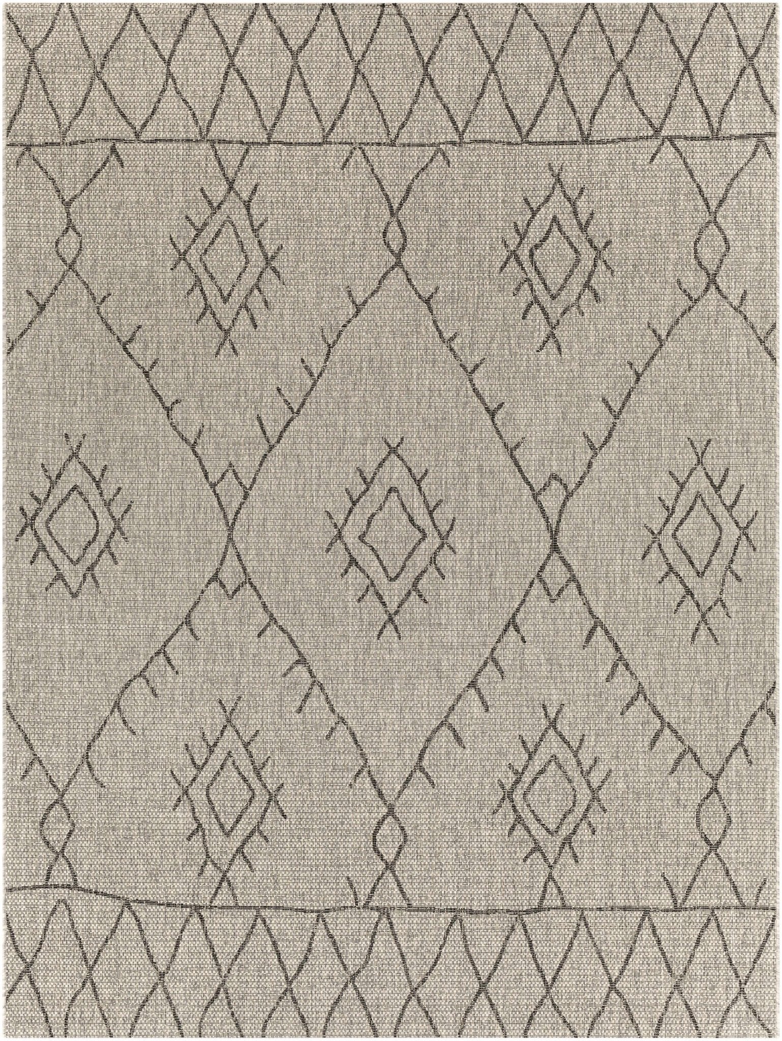 Contemporary Beige, Black and Charcoal Multi Size Outdoor Area Rug - Image 6