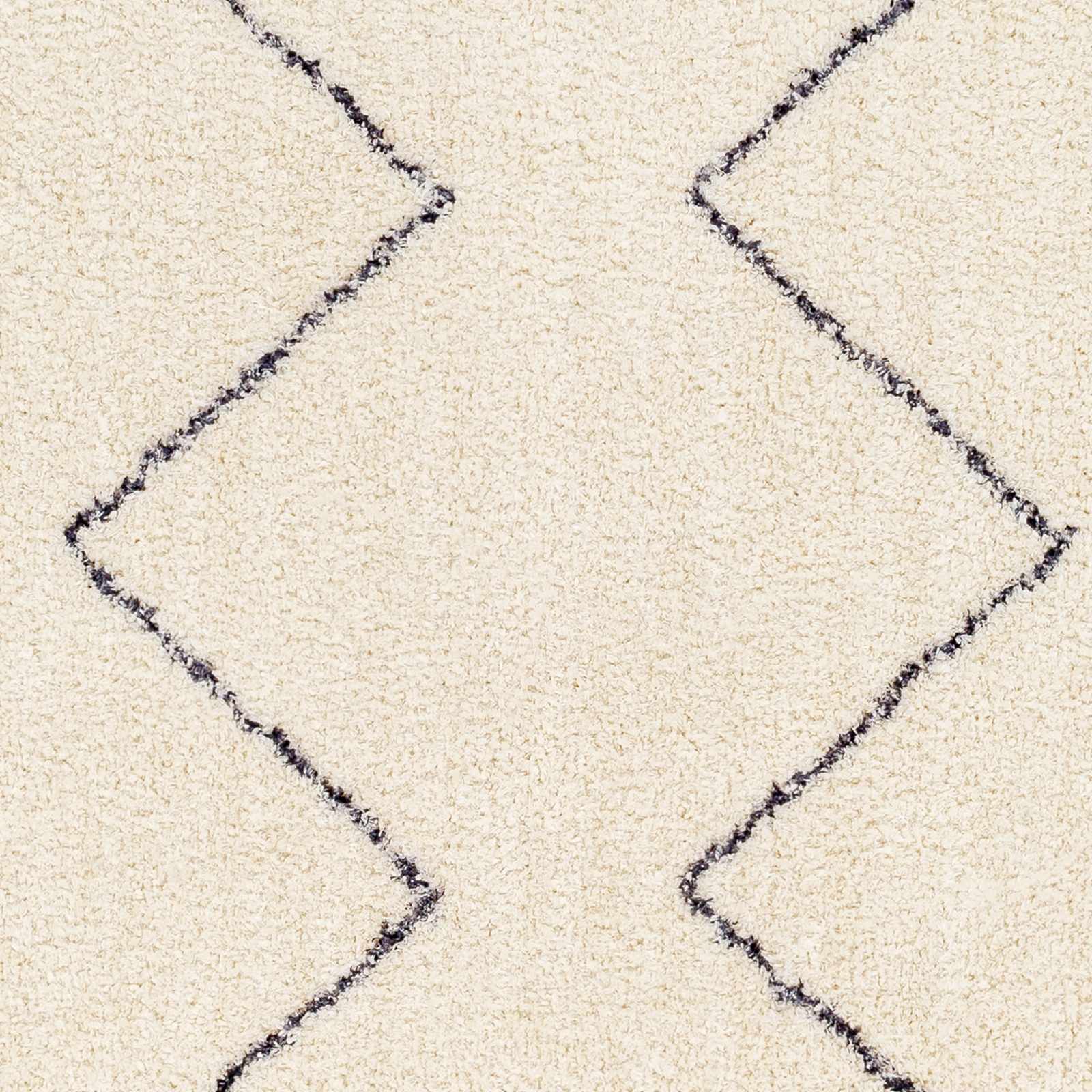Modern Contemporary Moroccan Design Beige and Dark Purple High Pile Area Rug - Image 8