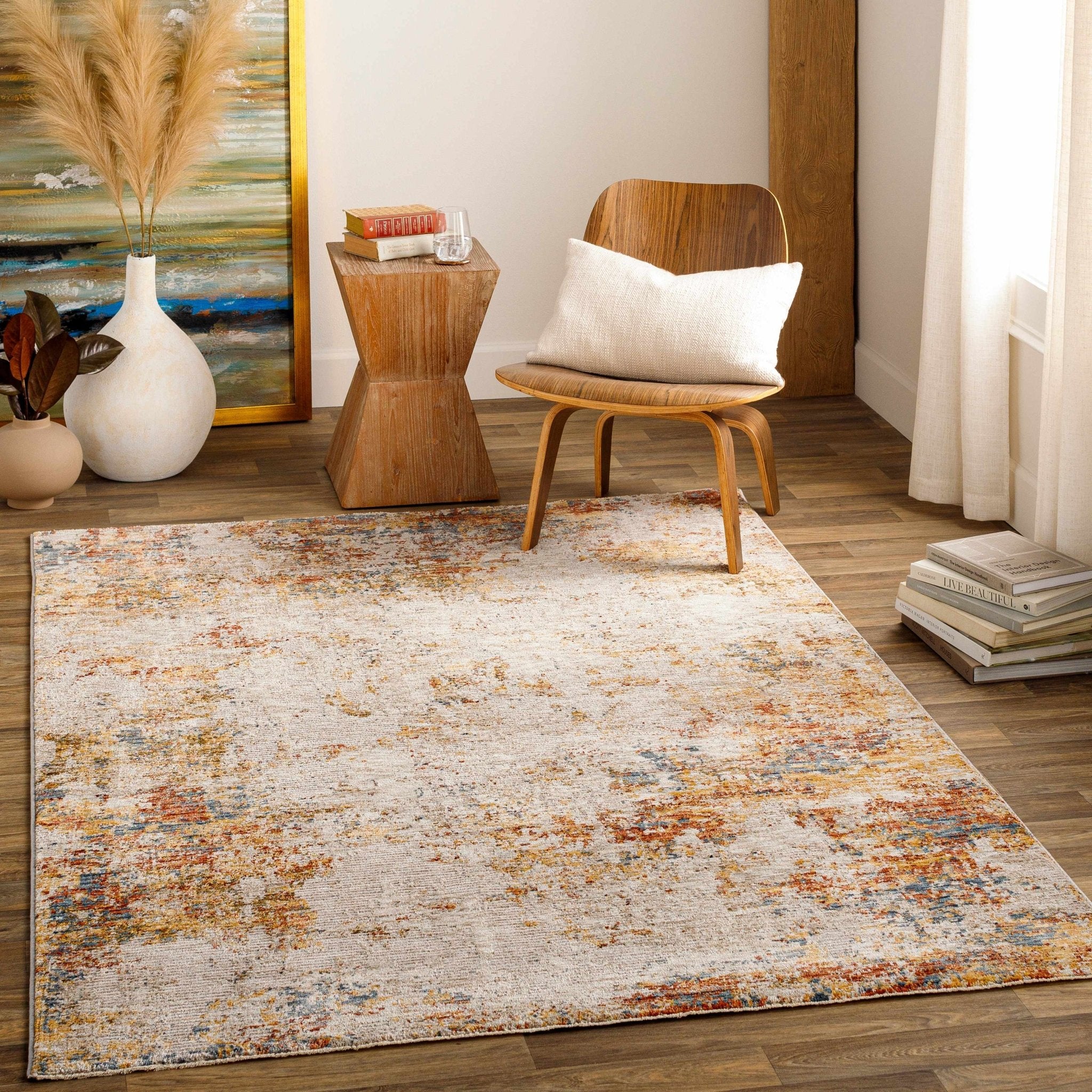 Contemporary Beige Machine Woven Area Rug - Image 13