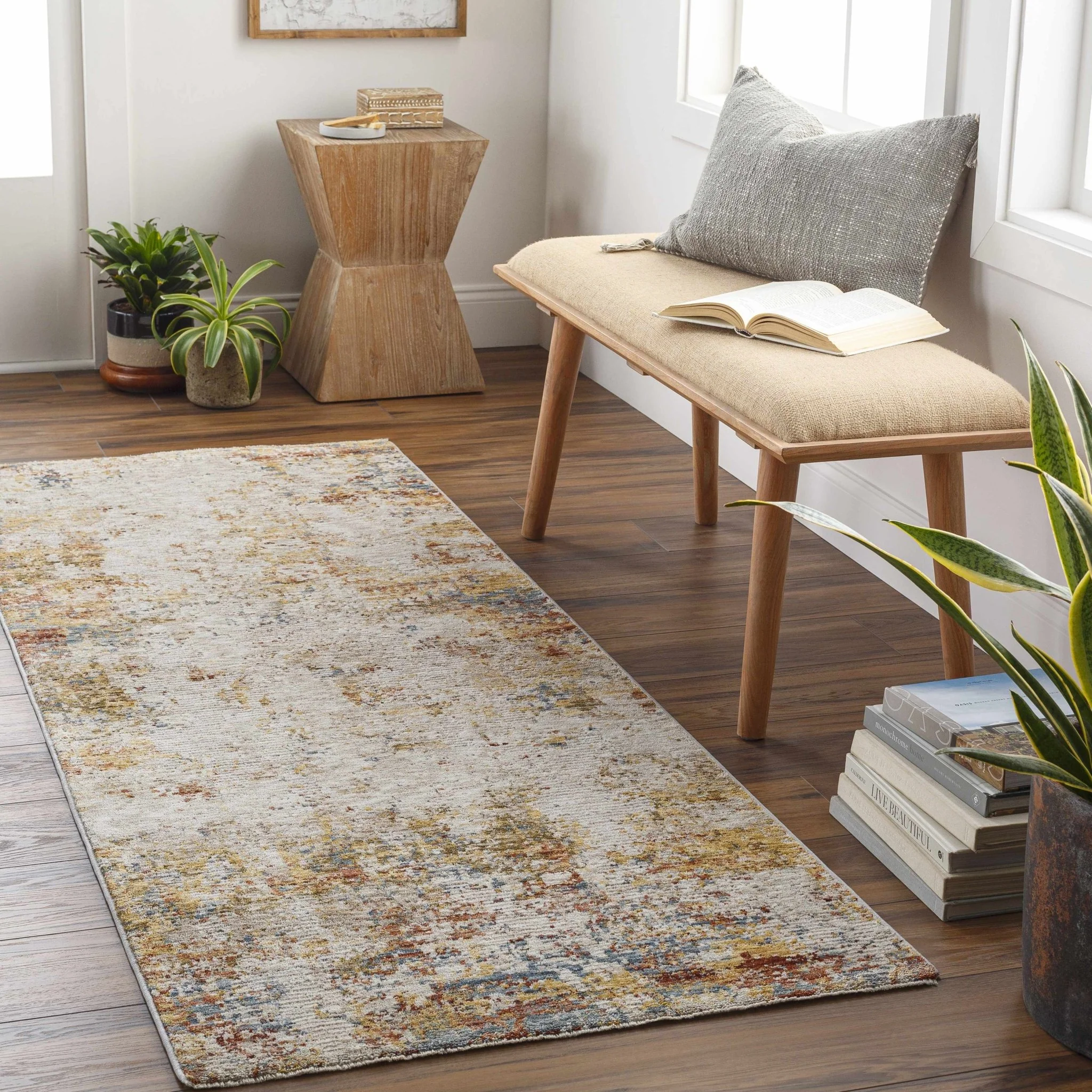 Contemporary Beige Machine Woven Area Rug - Image 15