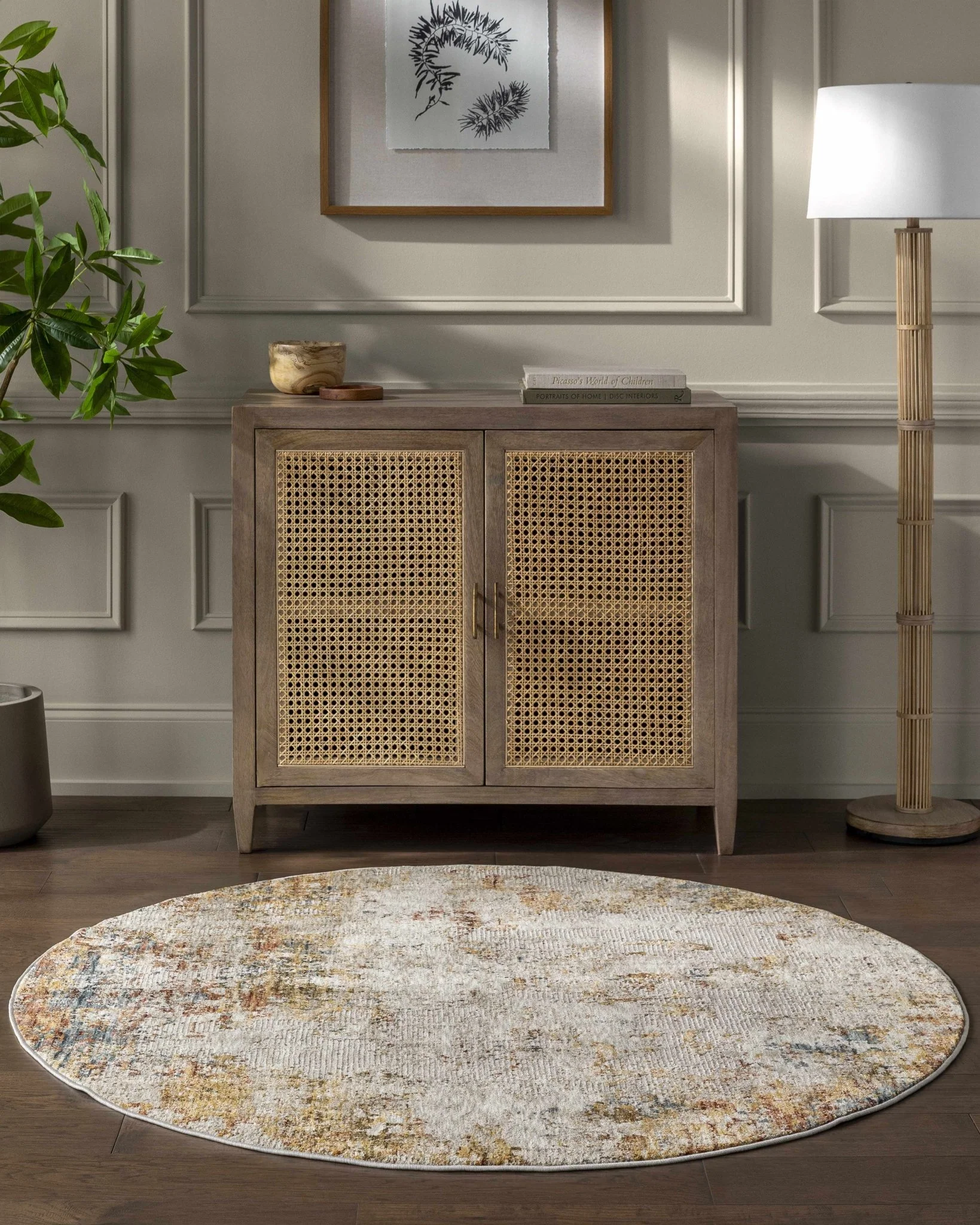 Contemporary Beige Machine Woven Area Rug - Image 3