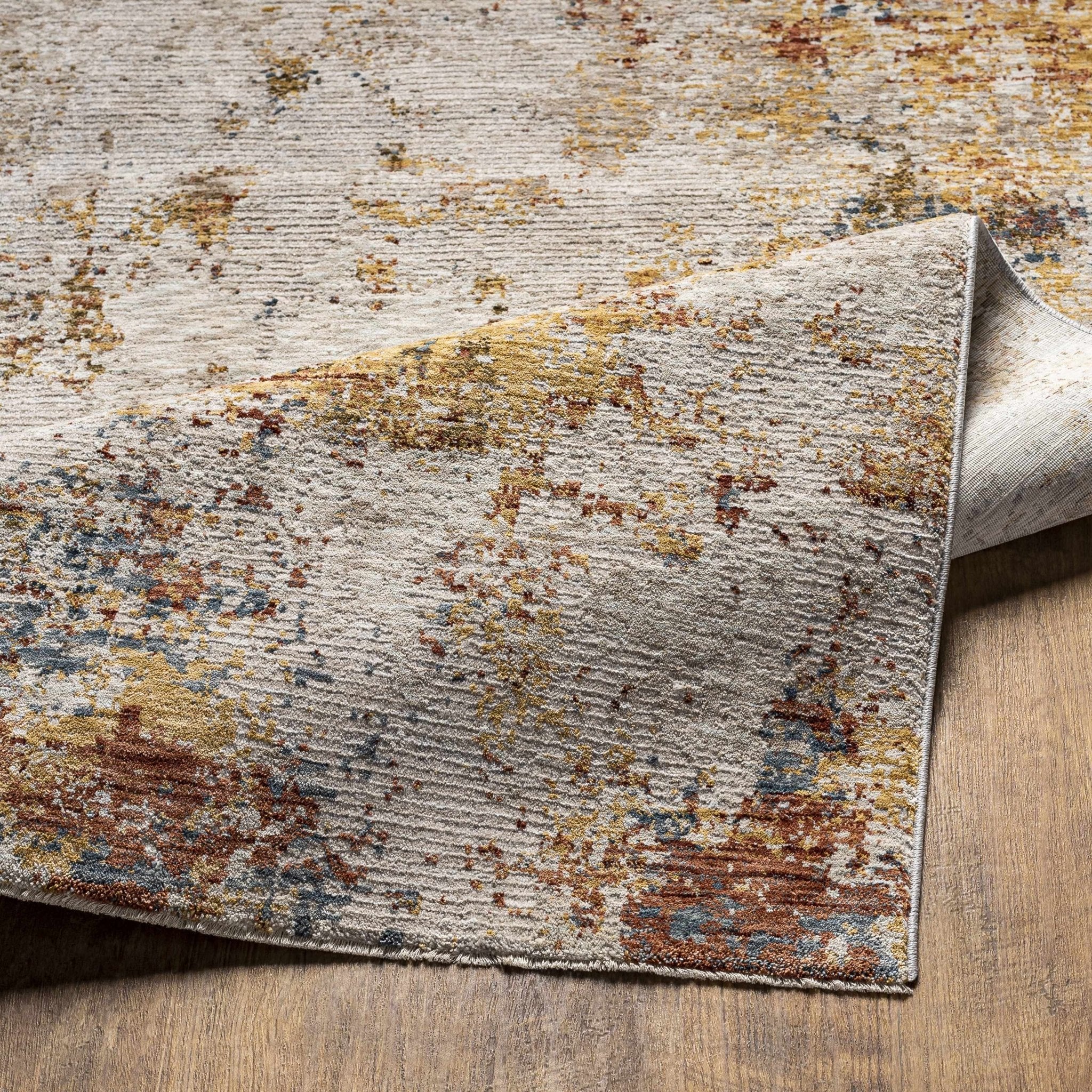 Contemporary Beige Machine Woven Area Rug - Image 4