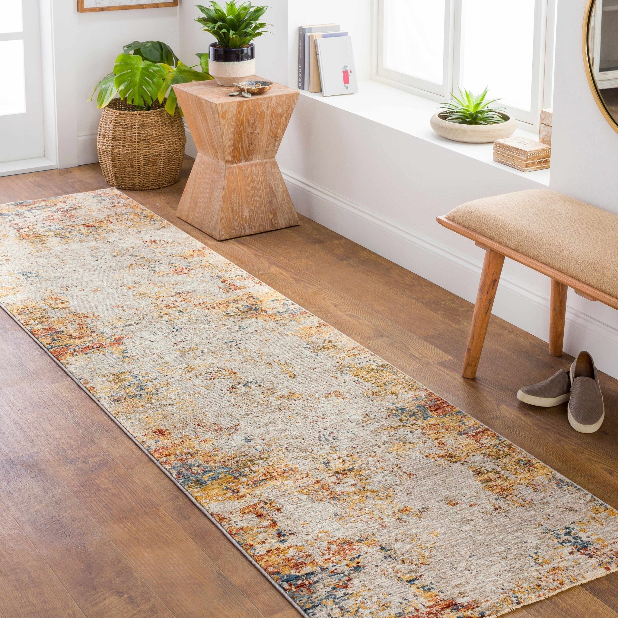 Contemporary Beige Machine Woven Area Rug - Image 5