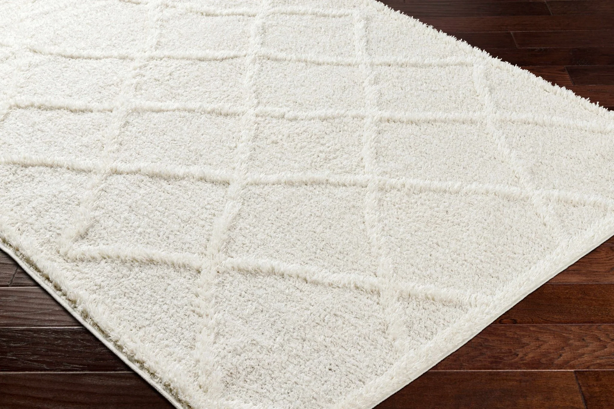 Modern Contemporary Beige Machine Woven Plush Pile Area Rug - Image 7
