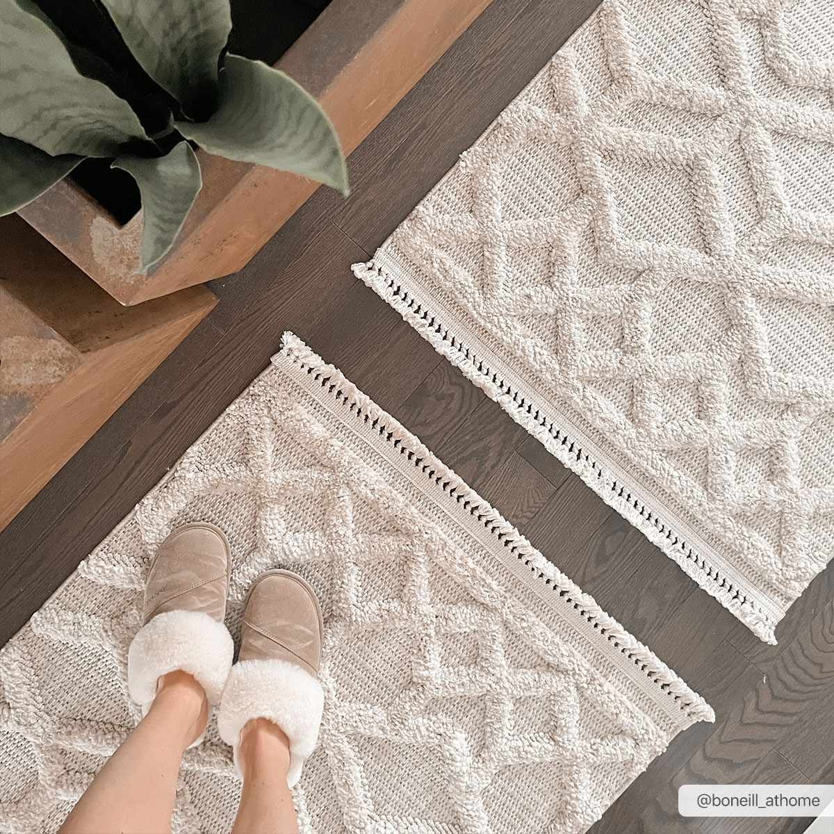 Contemporary Beige and Light Peach High/Low pile Texture Area Rug - Image 10