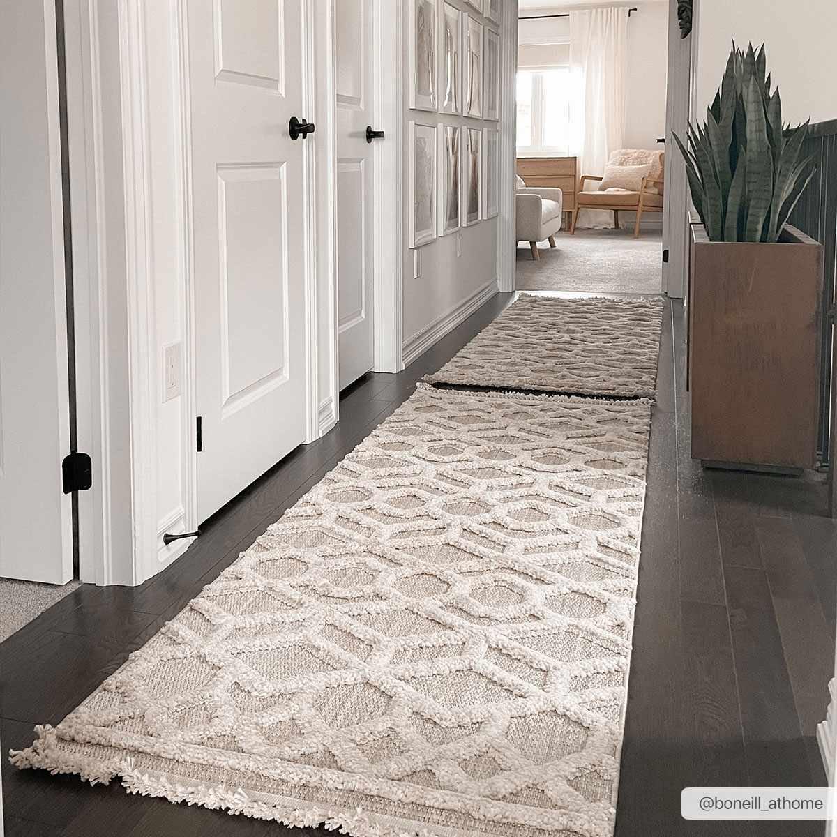 Contemporary Beige and Light Peach High/Low pile Texture Area Rug - Image 14
