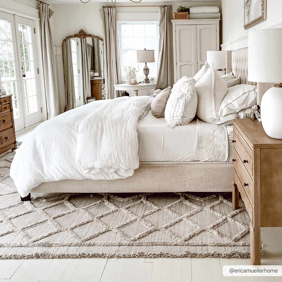 Contemporary Beige and Light Peach High/Low pile Texture Area Rug - Image 4