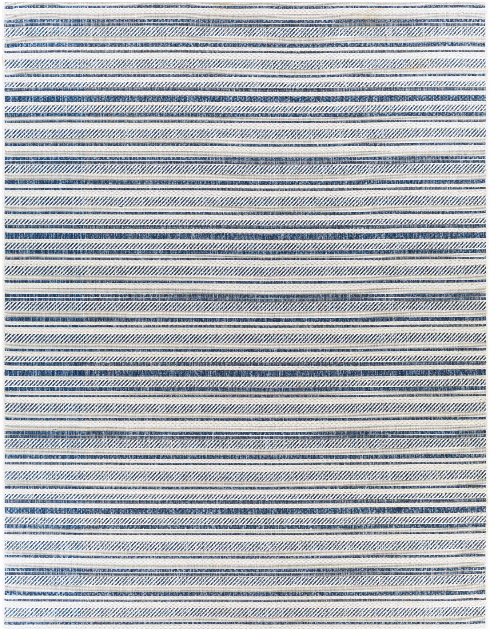 Modern Contemporary Blue and Ivory Stripes Multi Size Area Rug - Image 17