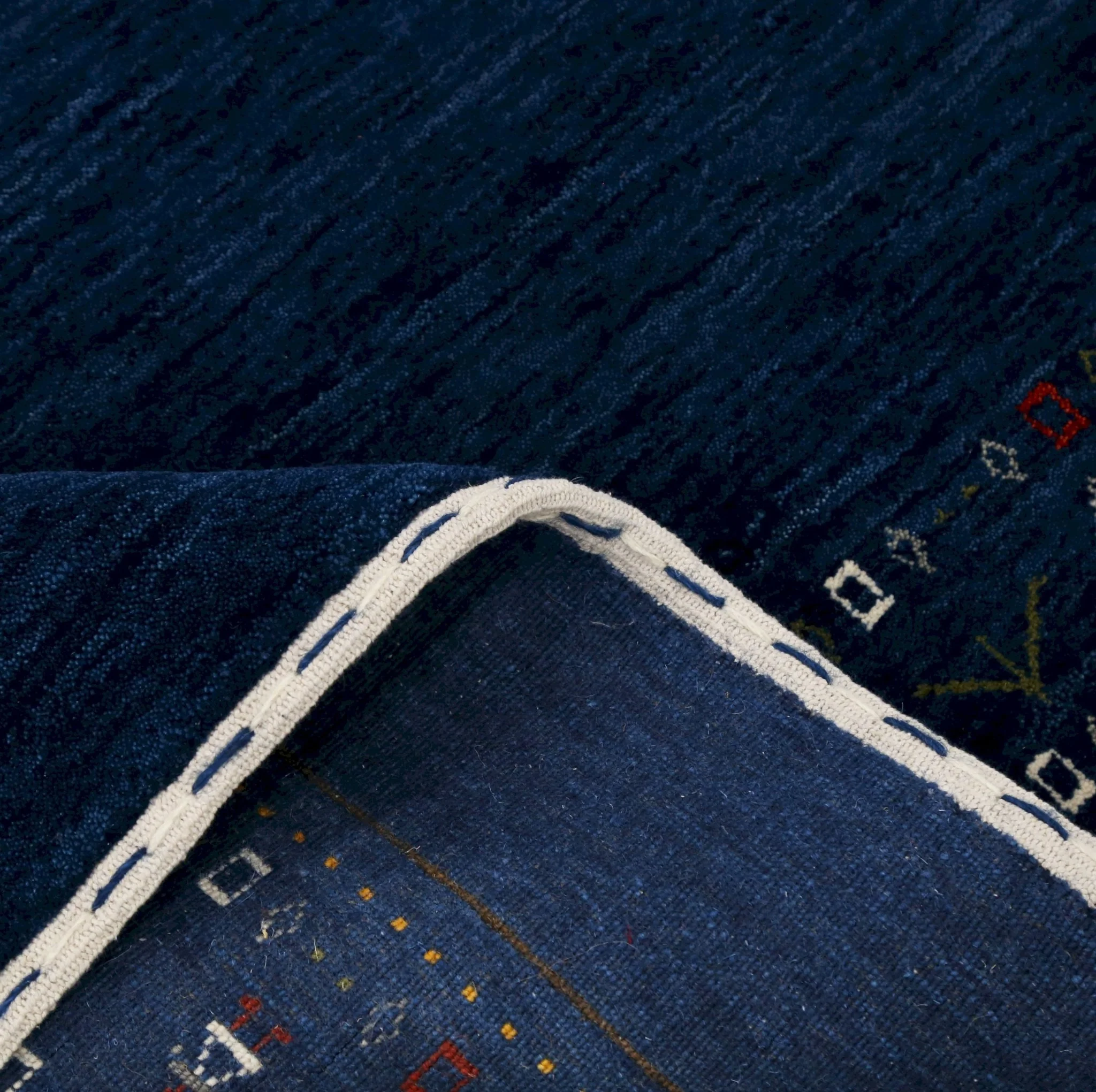 Contemporary Blue Design Hand Loomed Wool Area Rug - Image 10