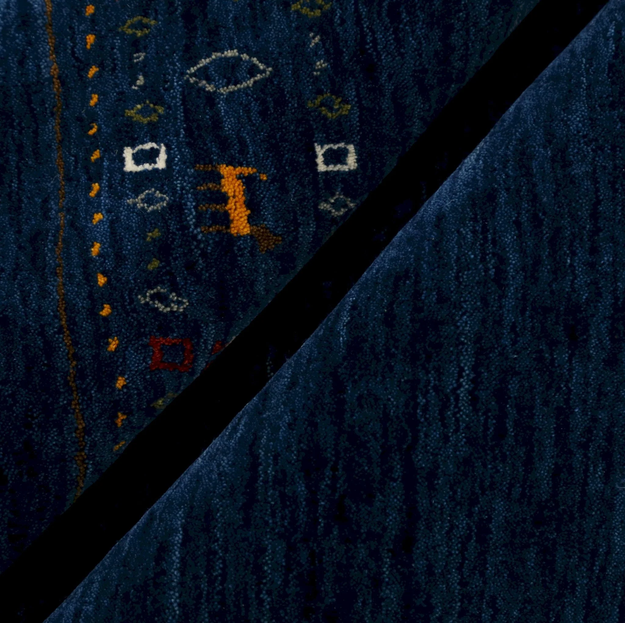 Contemporary Blue Design Hand Loomed Wool Area Rug - Image 3
