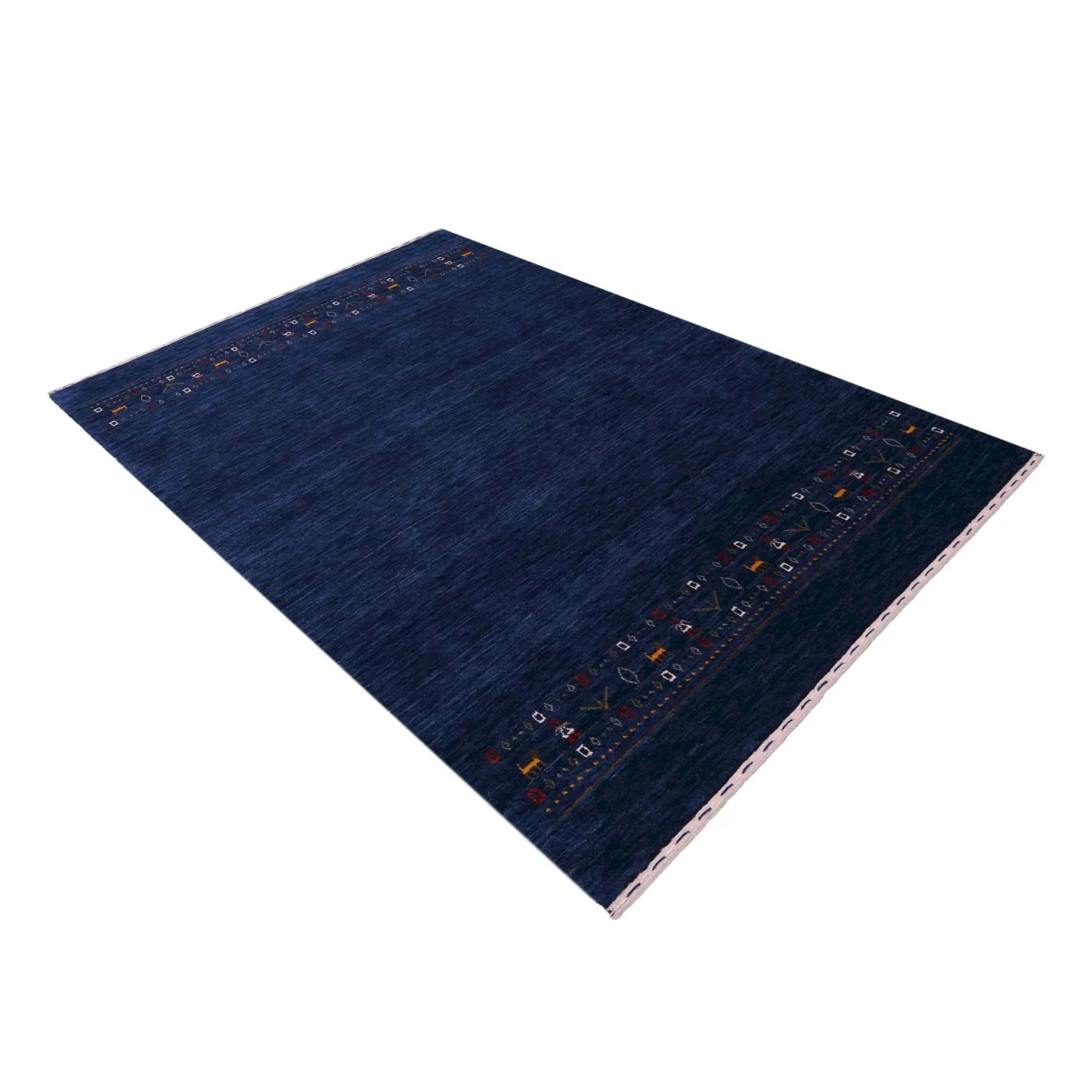 Contemporary Blue Design Hand Loomed Wool Area Rug - Image 5