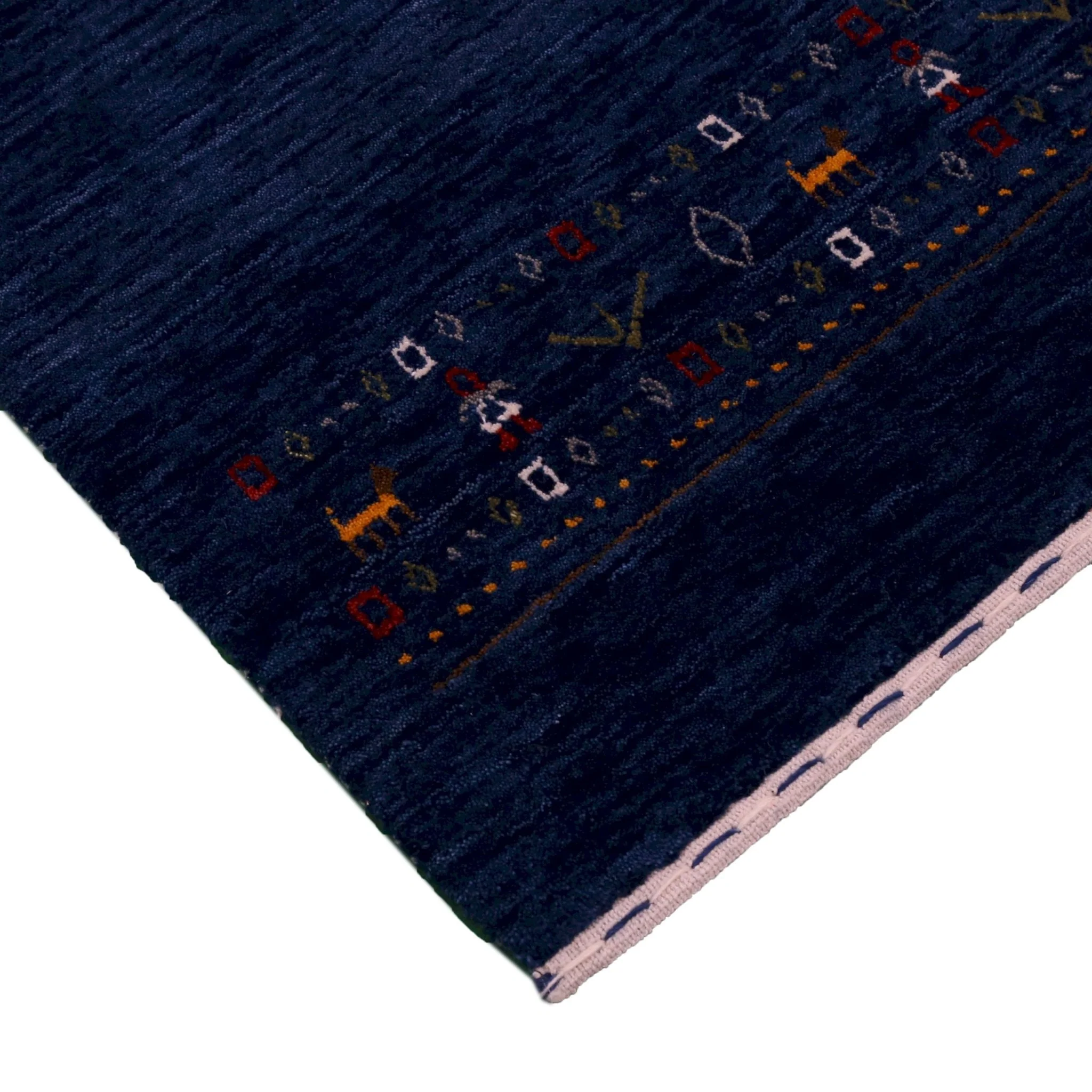 Contemporary Blue Design Hand Loomed Wool Area Rug - Image 6