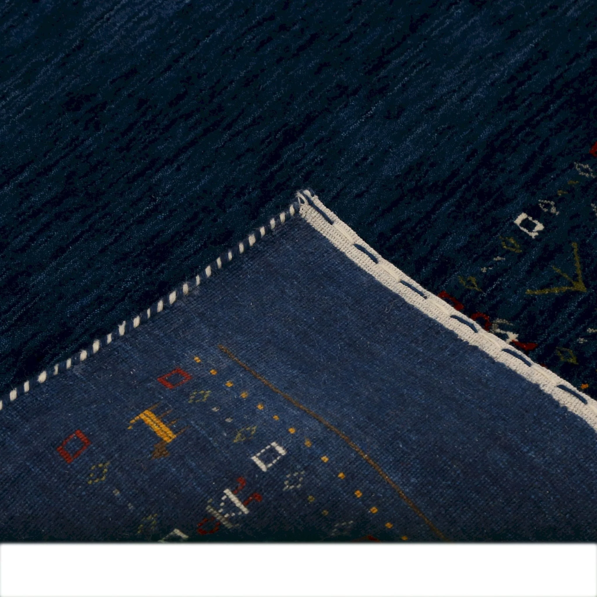 Contemporary Blue Design Hand Loomed Wool Area Rug - Image 7