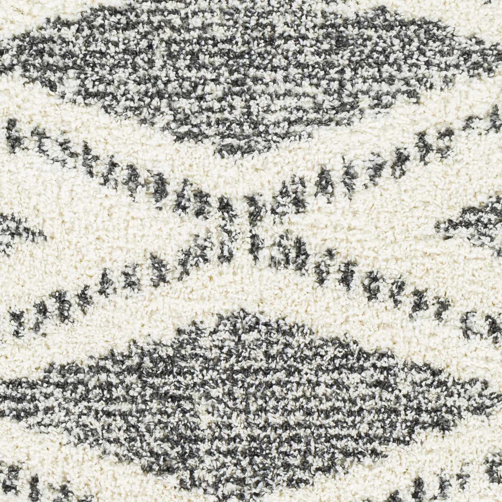 Modern Contemporary Charcoal and Ivory Geometric design Plush pile Area Rug - Image 13