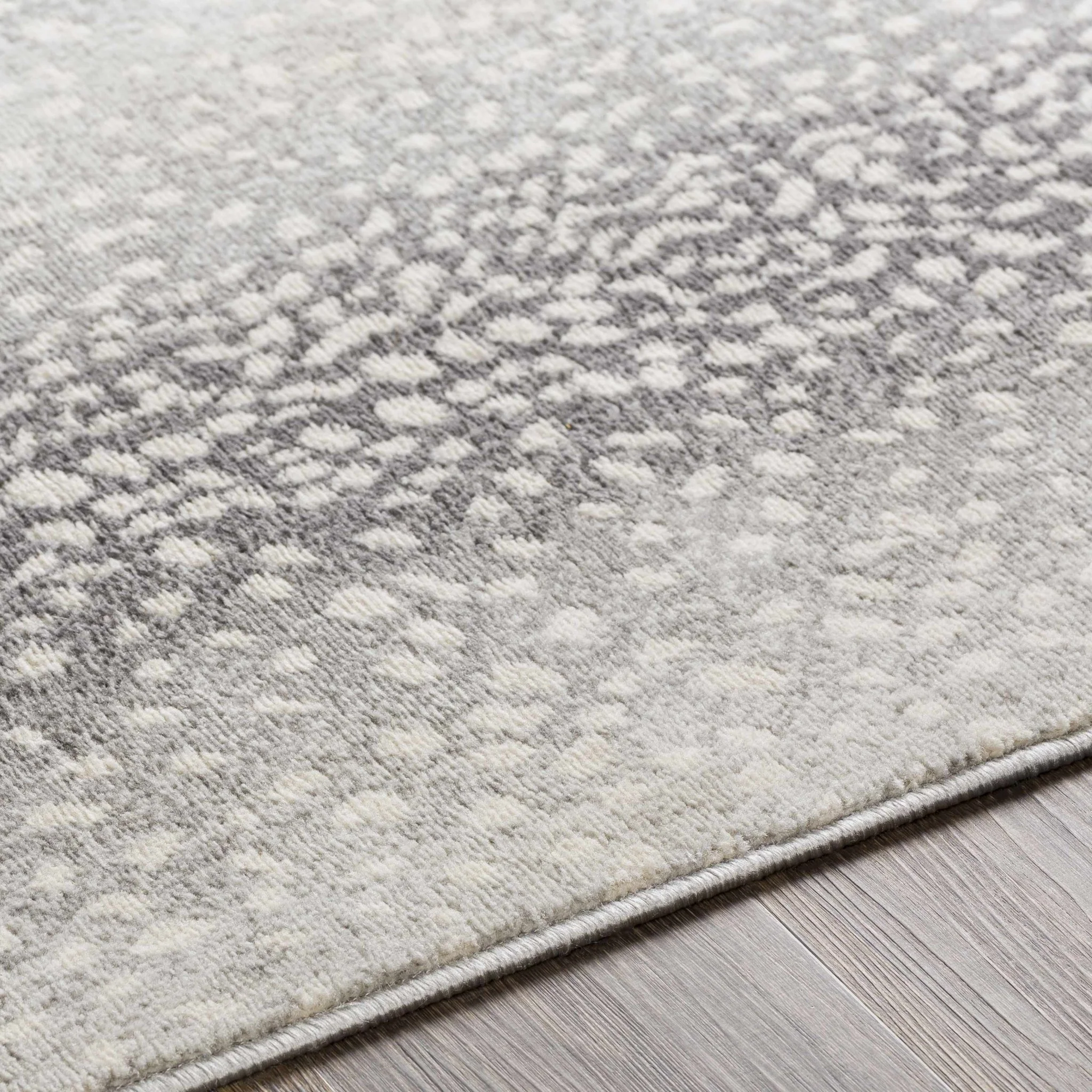 Modern Contemporary Charcoal, Gray and Ivory Leopard Print Low Pile Area Rug - Image 5