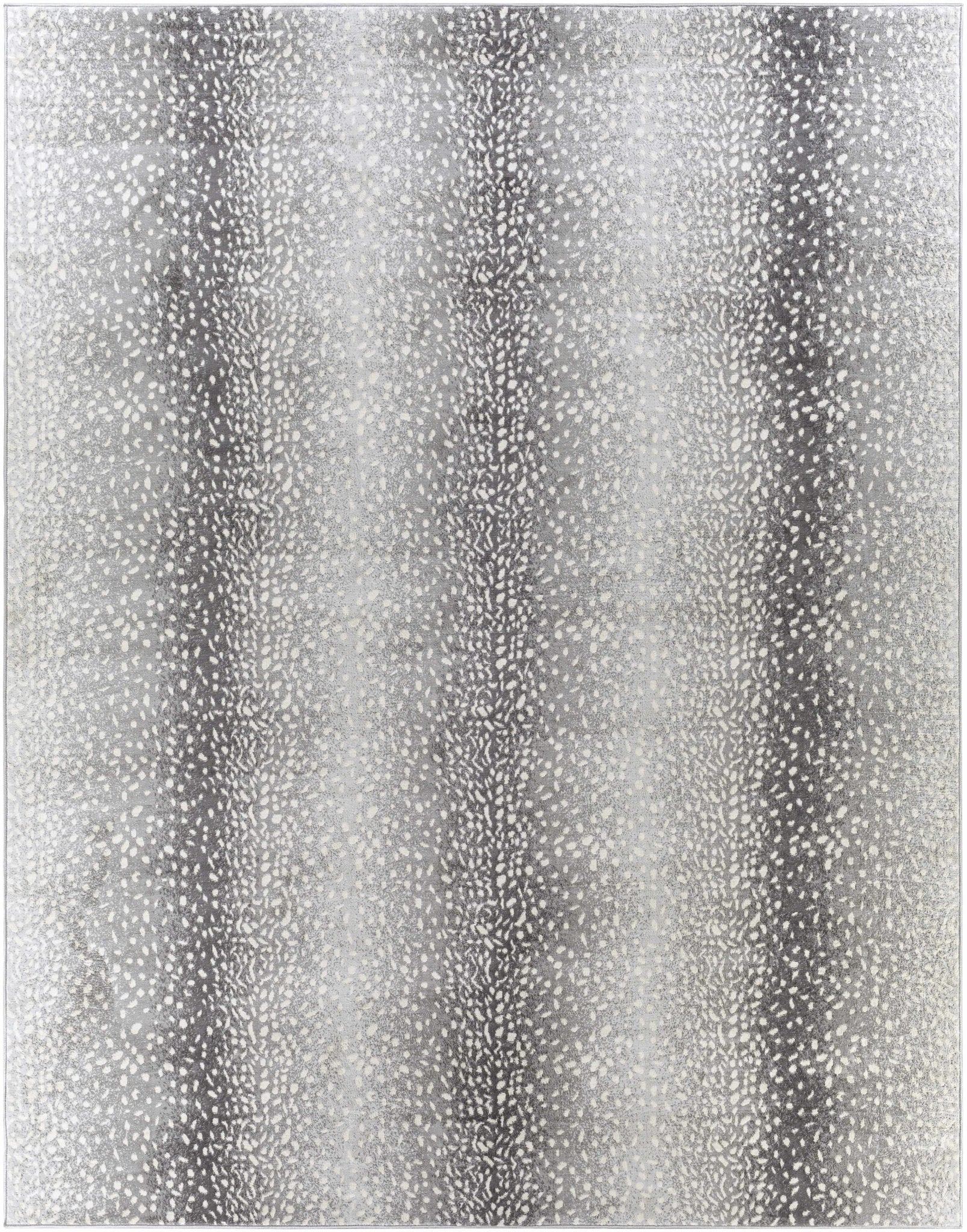 Modern Contemporary Charcoal, Gray and Ivory Leopard Print Low Pile Area Rug - Image 9
