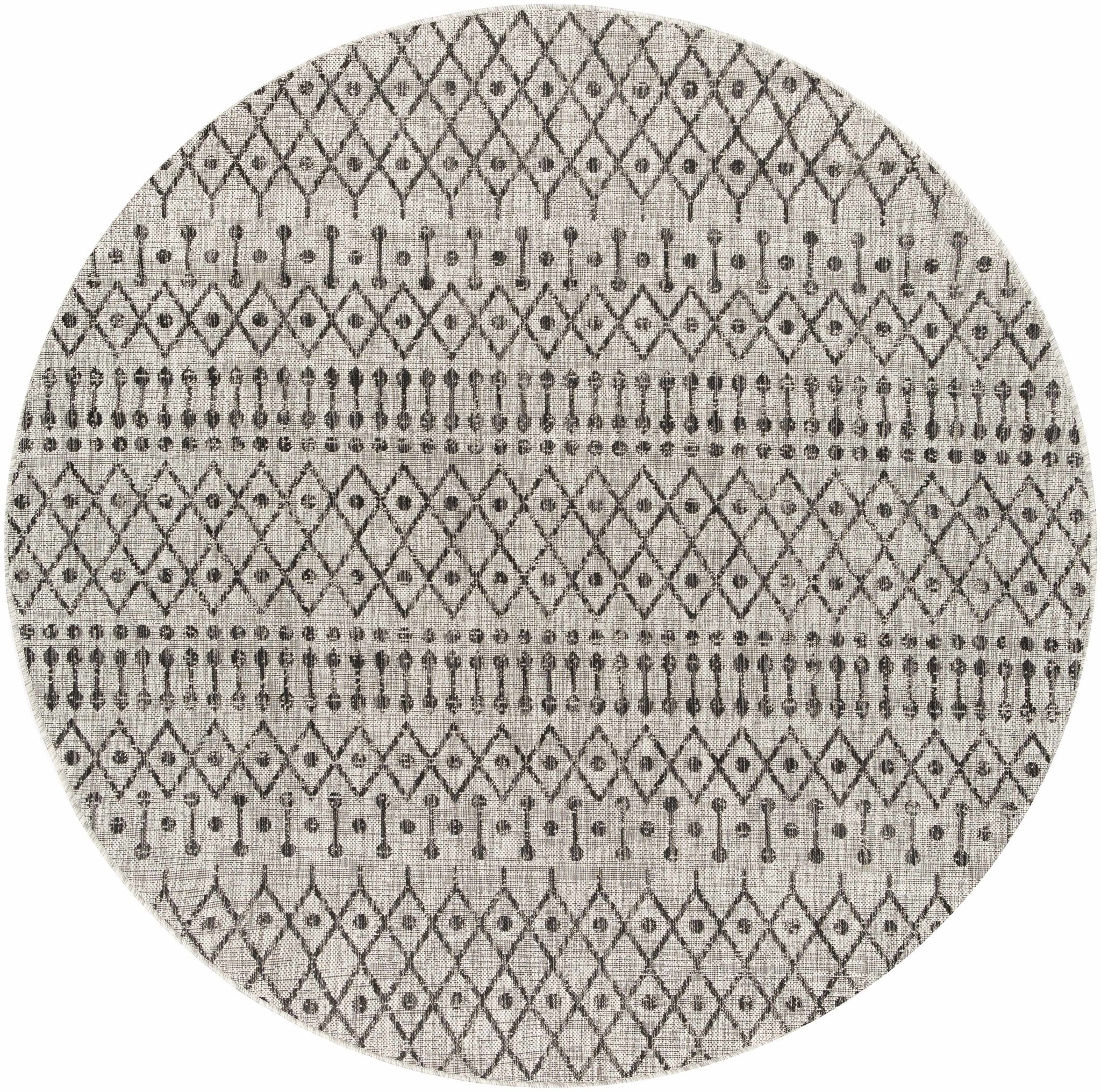 Contemporary Charcoal and Beige Tribal Design flatwoven Area Rug - Image 3
