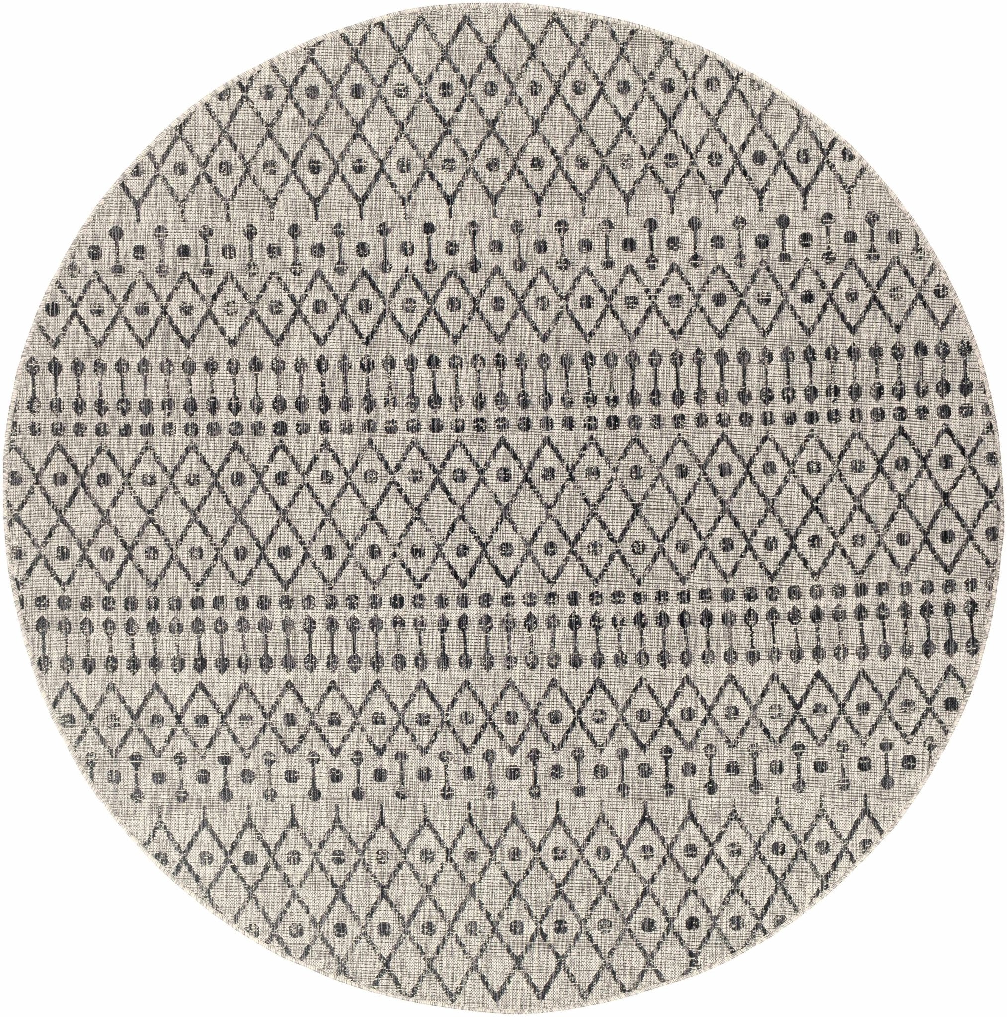 Contemporary Charcoal and Beige Tribal Design flatwoven Area Rug - Image 5