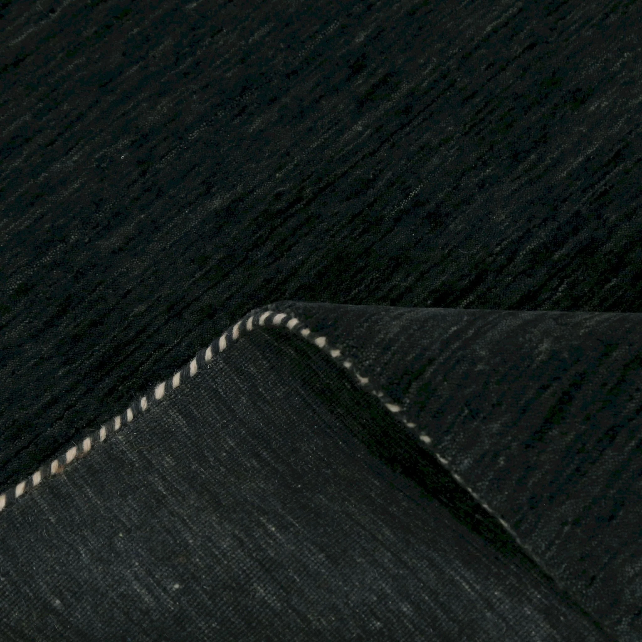 Contemporary Design Charcoal Hand Loomed Wool Area Rug - Image 11