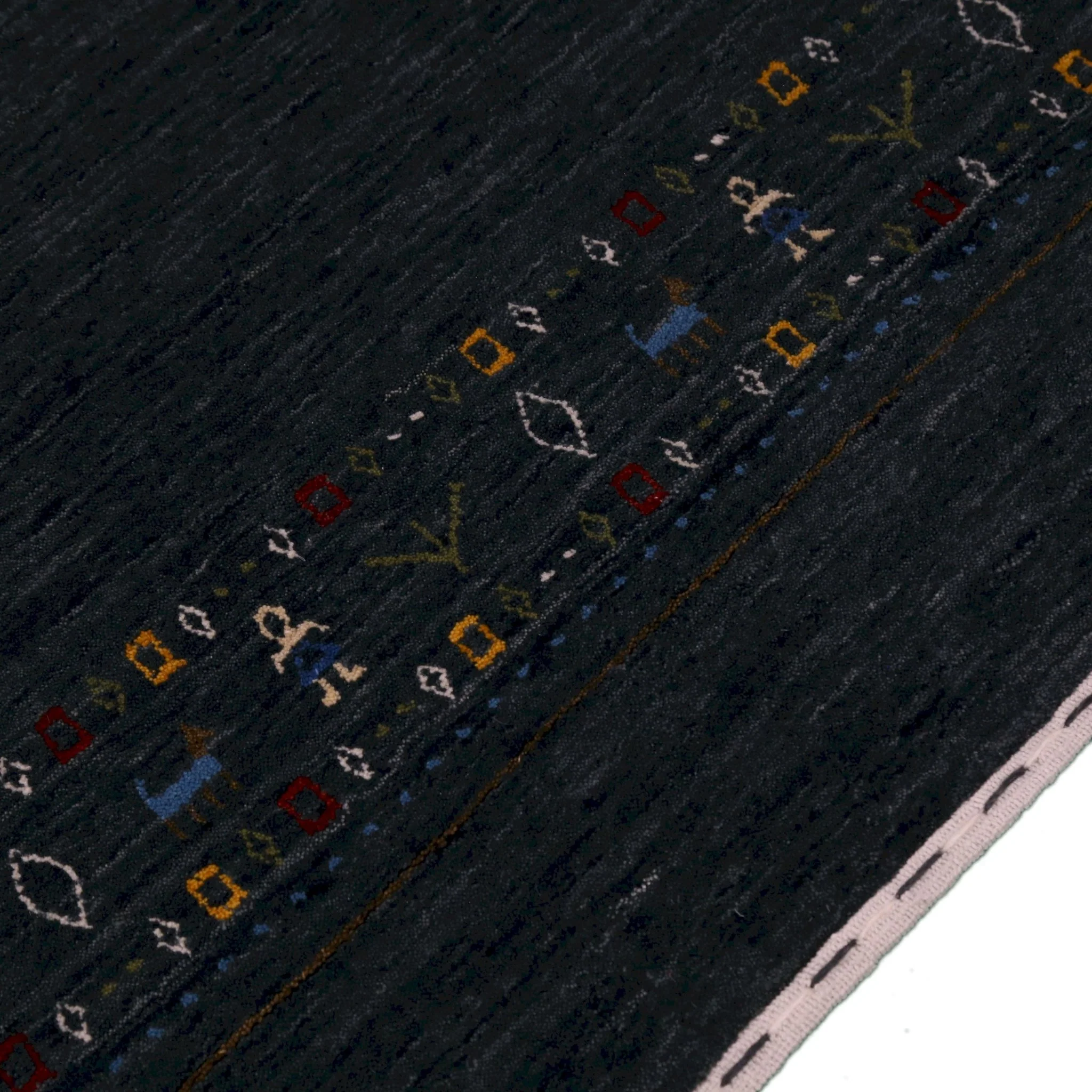 Contemporary Design Charcoal Hand Loomed Wool Area Rug - Image 9