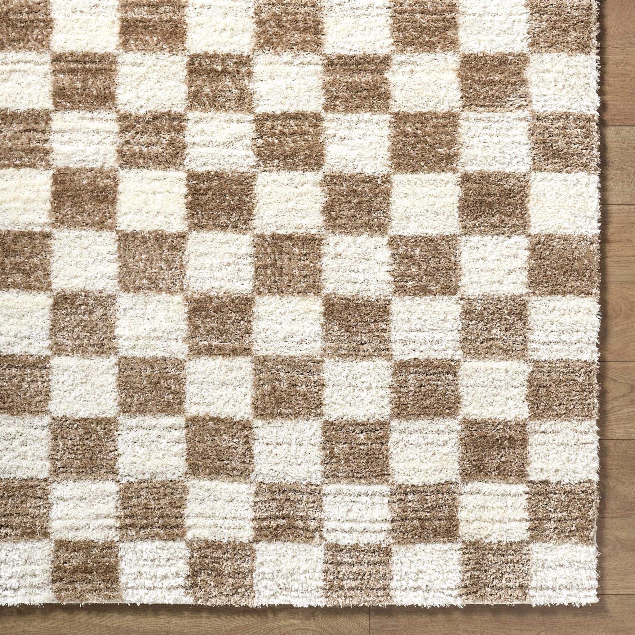 Contemporary Geometrical Style Brown Machine Woven Area Rug - Image 5
