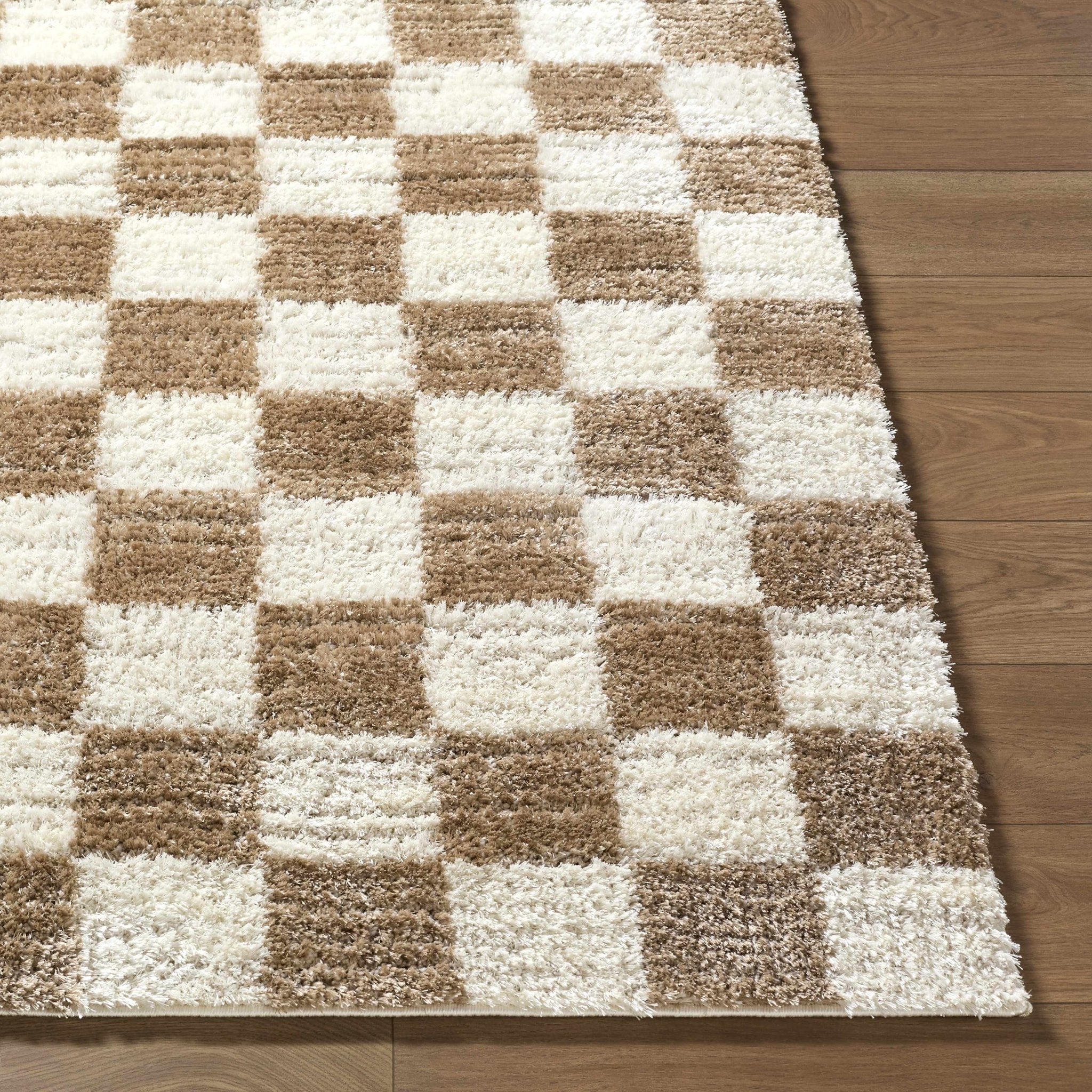Contemporary Geometrical Style Brown Machine Woven Area Rug - Image 8