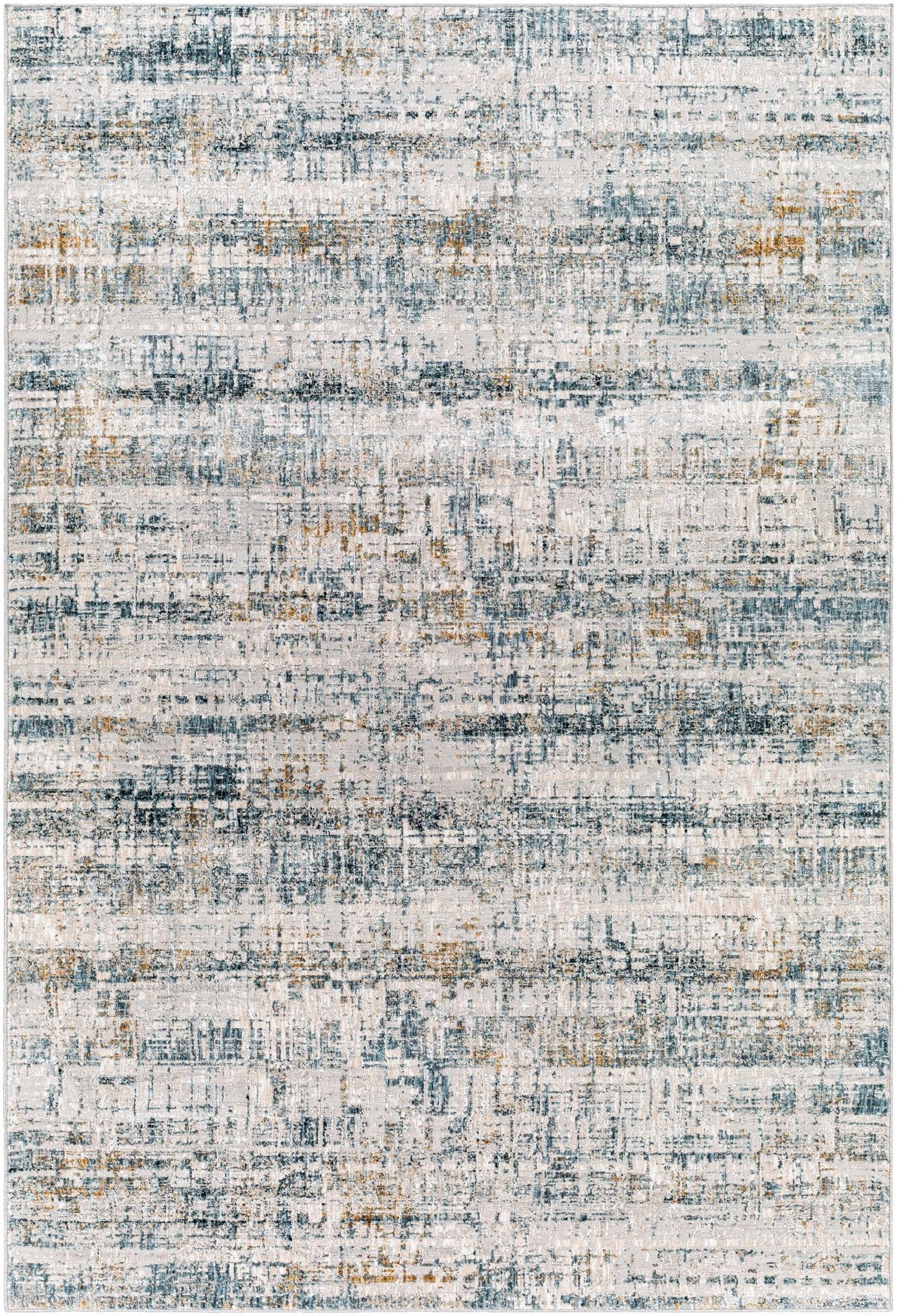 Contemporary Gray And Beige Abstract Machine Woven Rug - Image 13