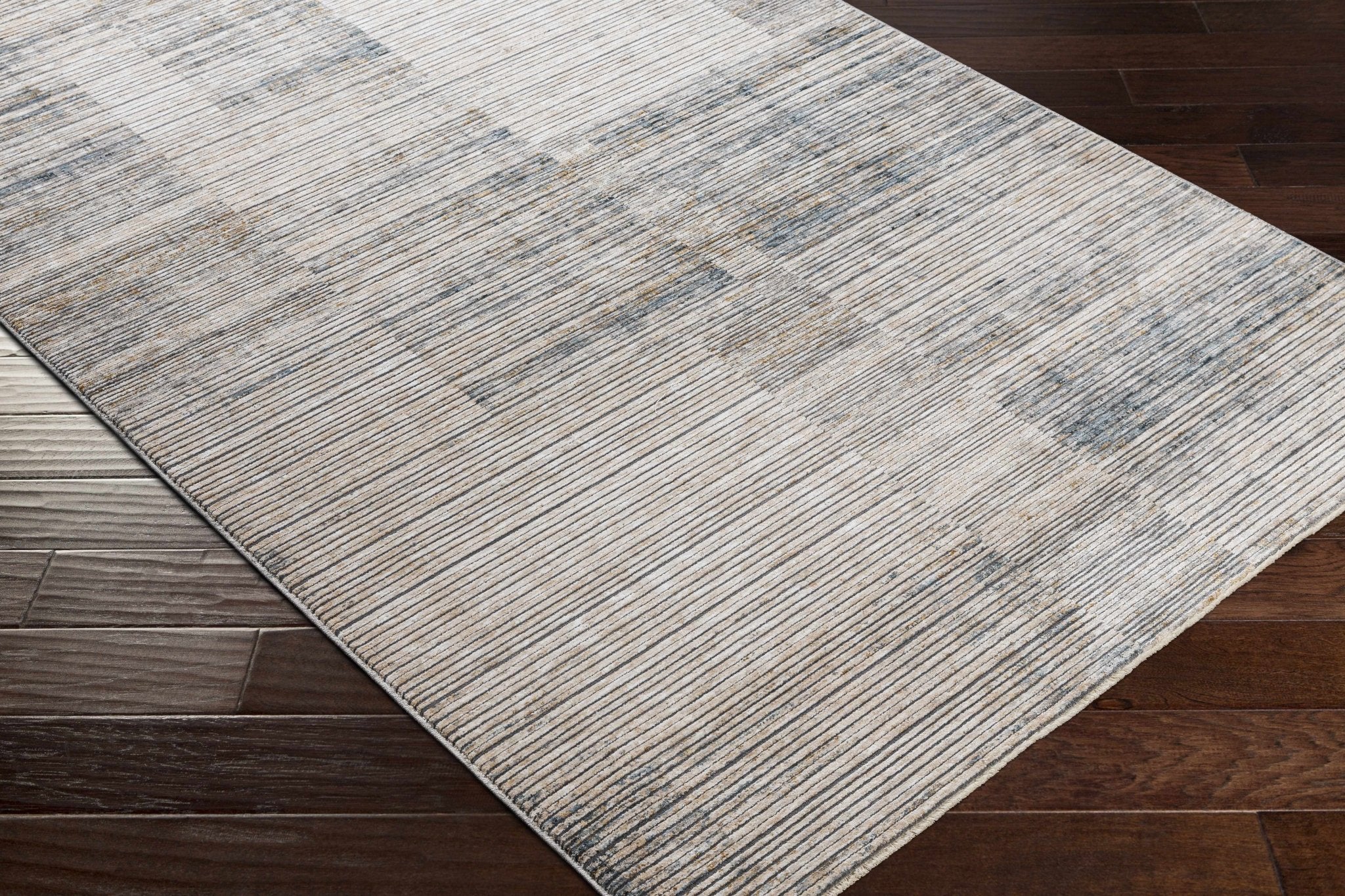 Contemporary Gray And Beige Rug - Image 18