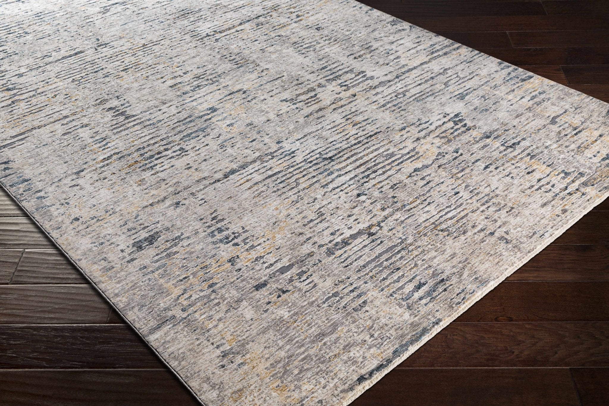 Contemporary Gray And Beige Rug - Image 3