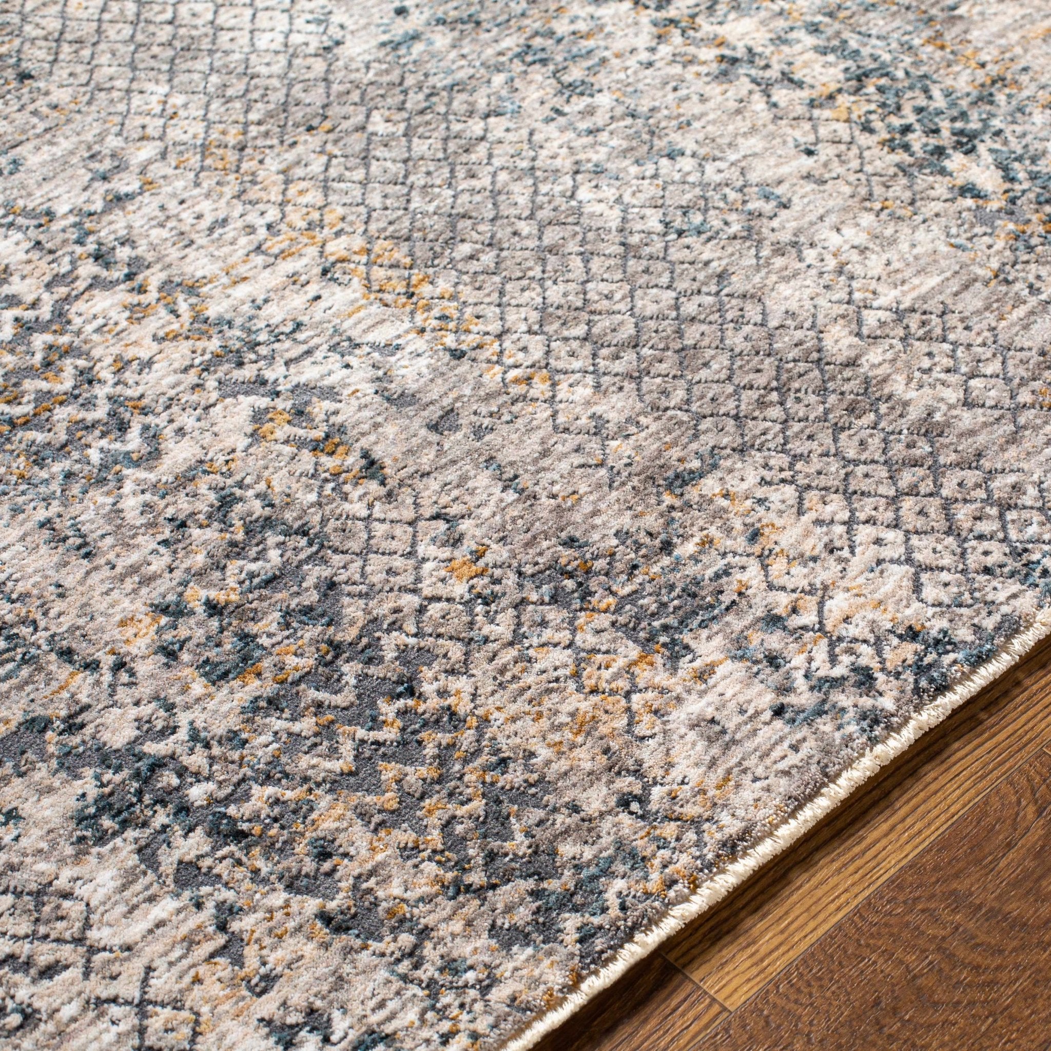 Contemporary Gray And Beige Rug - Image 5