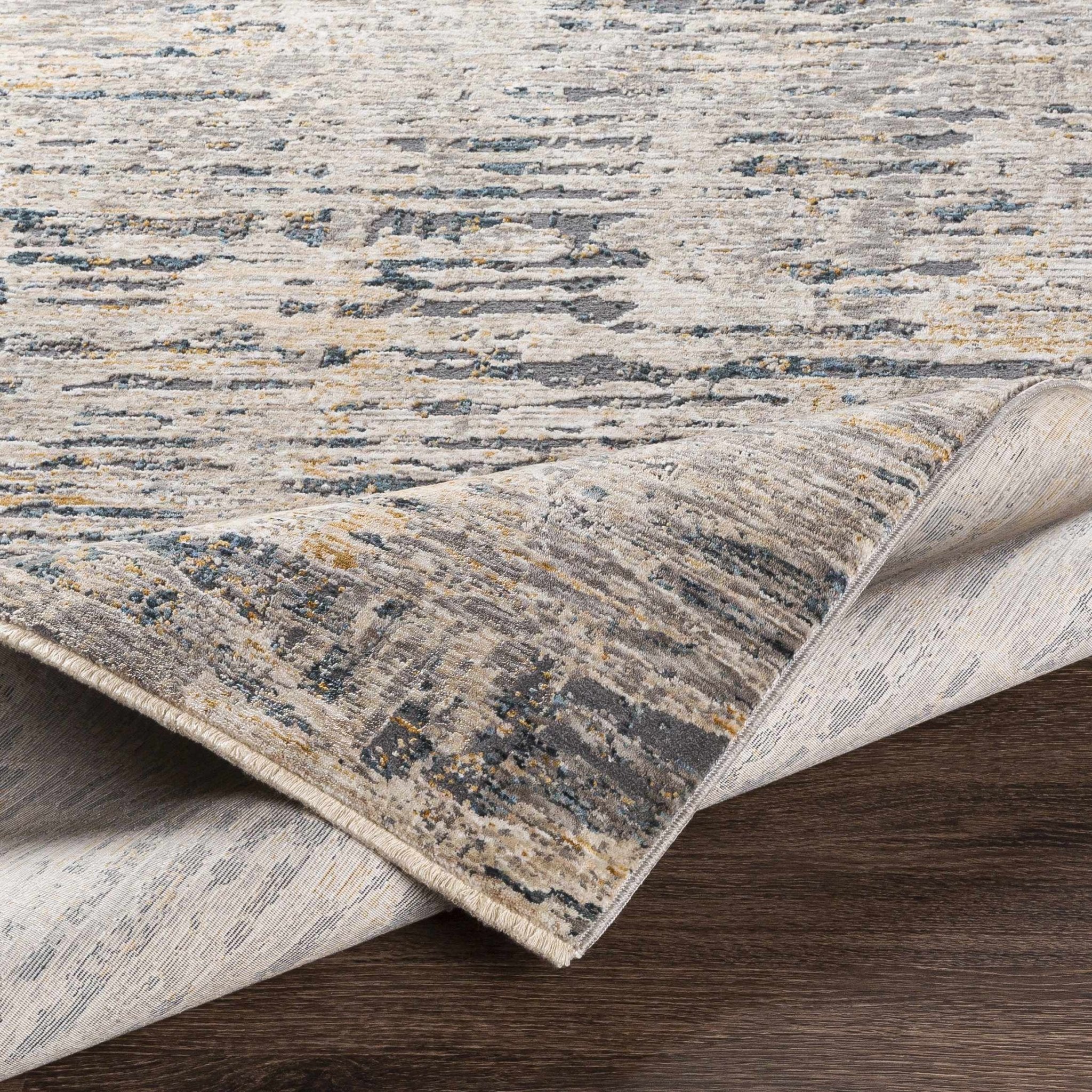 Contemporary Gray And Beige Rug - Image 6