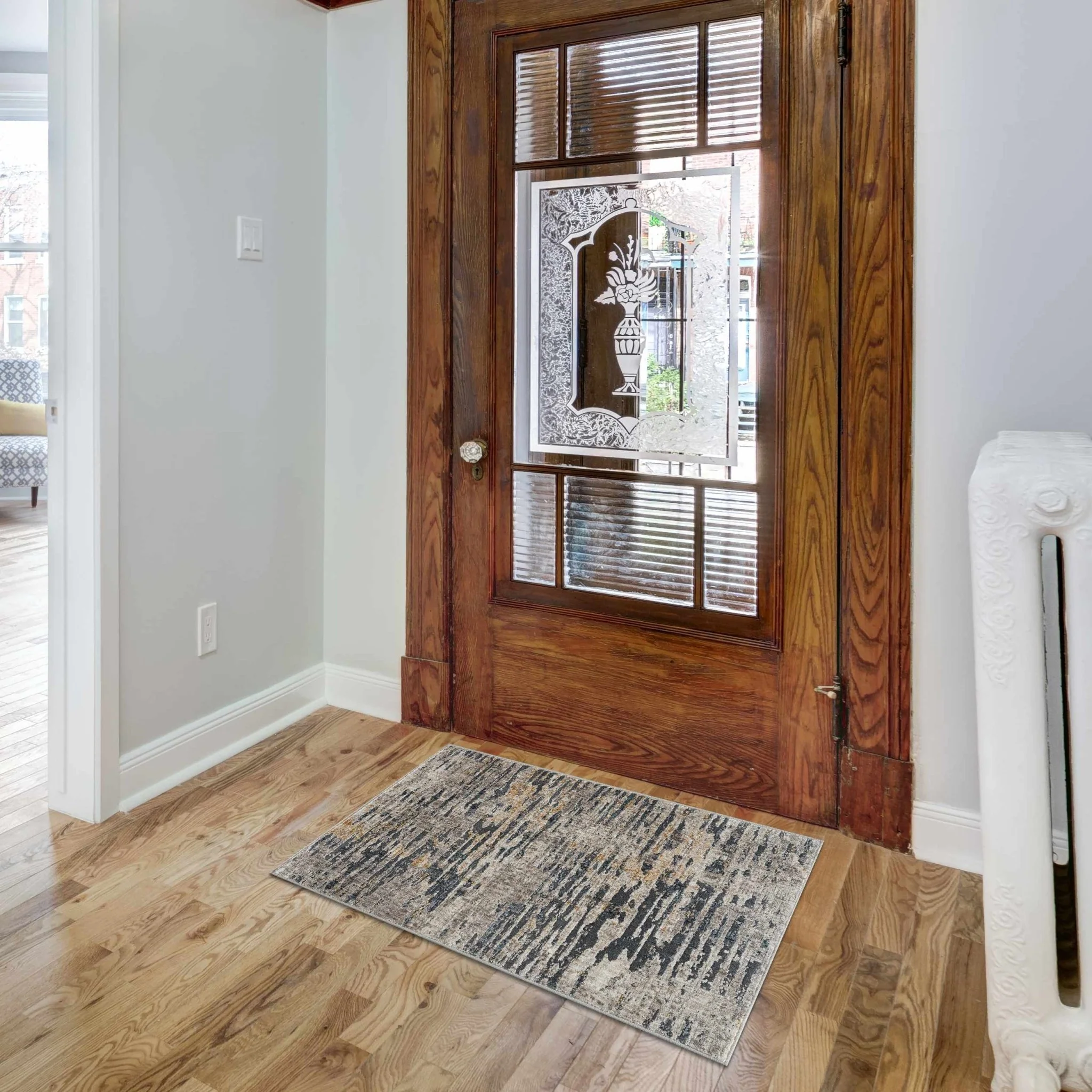Contemporary Gray And Beige Rug - Image 8