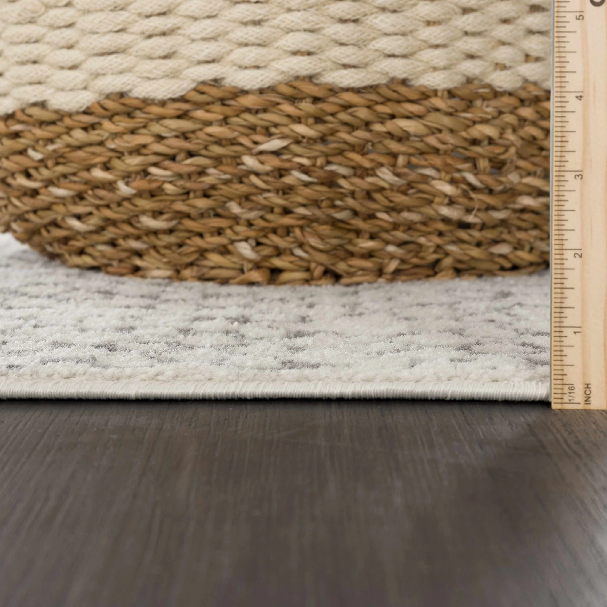 Contemporary Gray and Ivory Tribal Design Low Pile Indoor Area Rug - Image 7