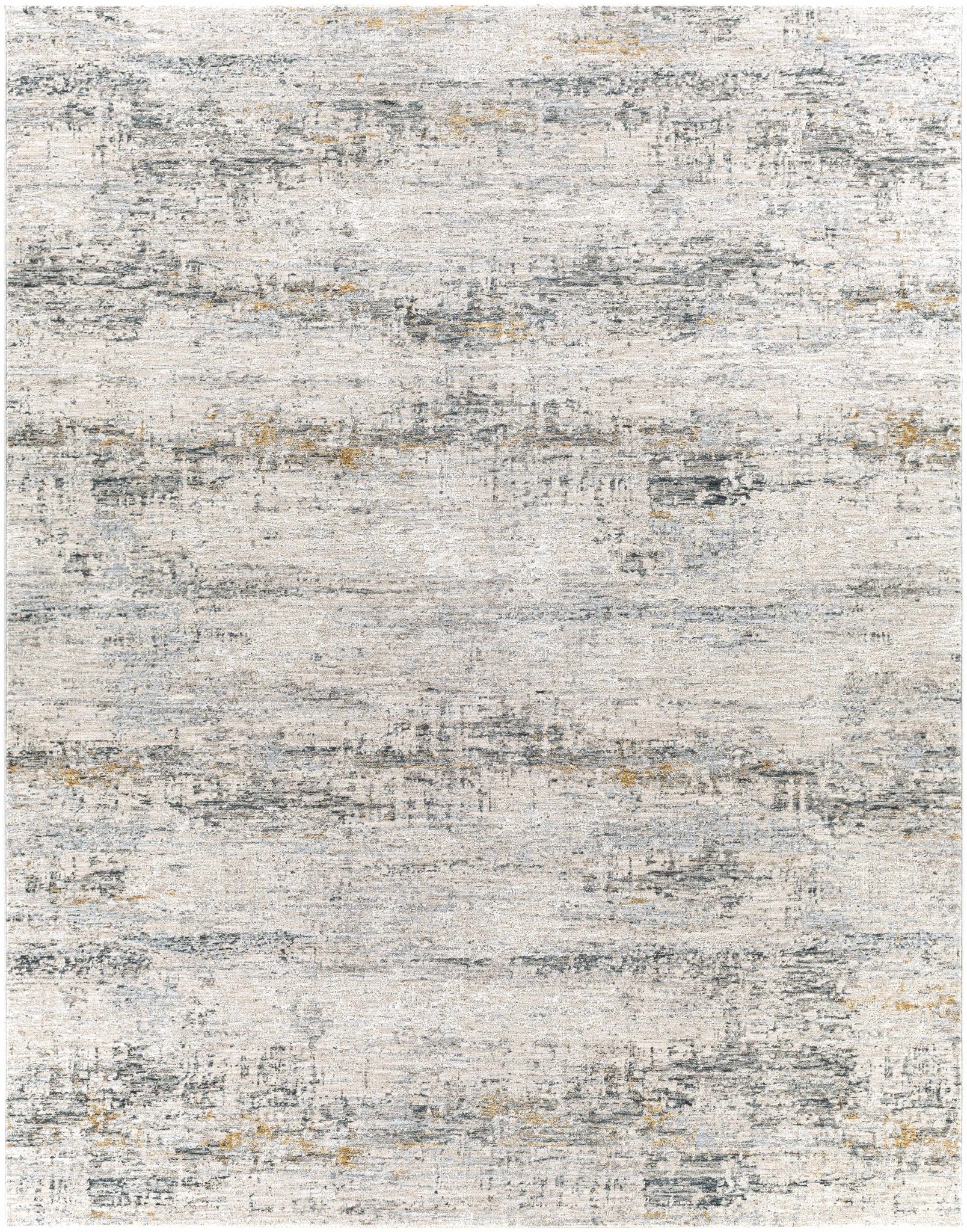 Contemporary Gray And Teal Abstract Design Rug - Image 10