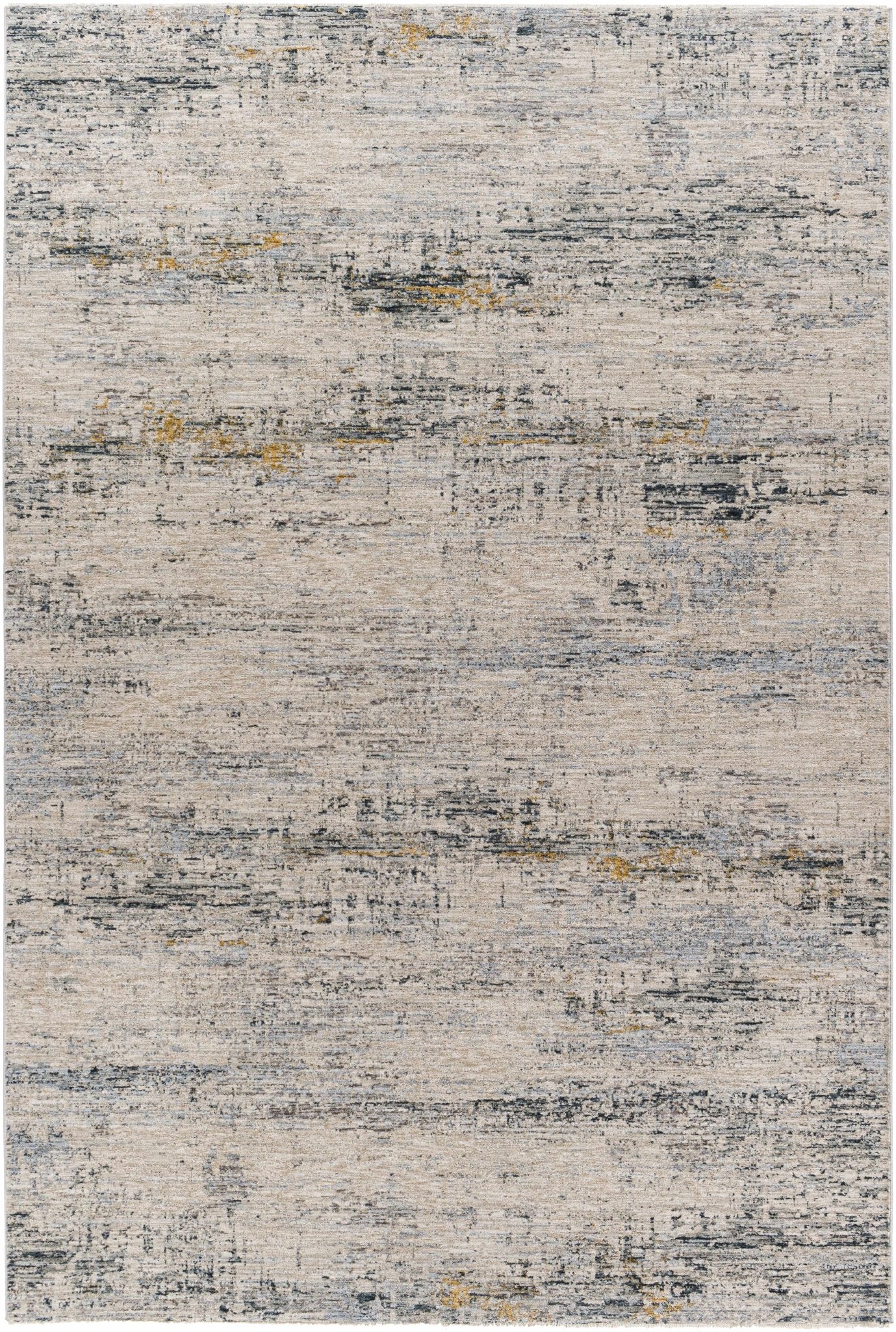 Contemporary Gray And Teal Abstract Design Rug - Image 9
