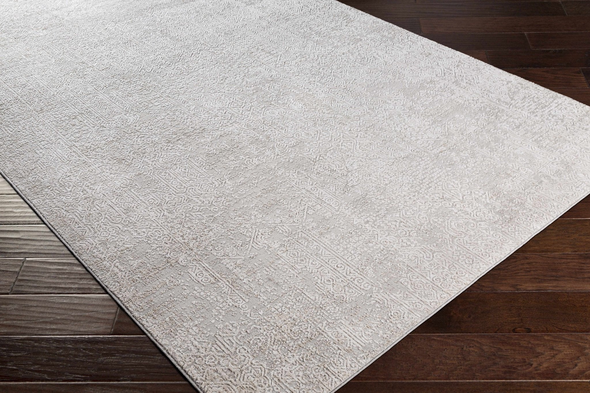 Contemporary Gray Machine Woven Area Rug - Image 10