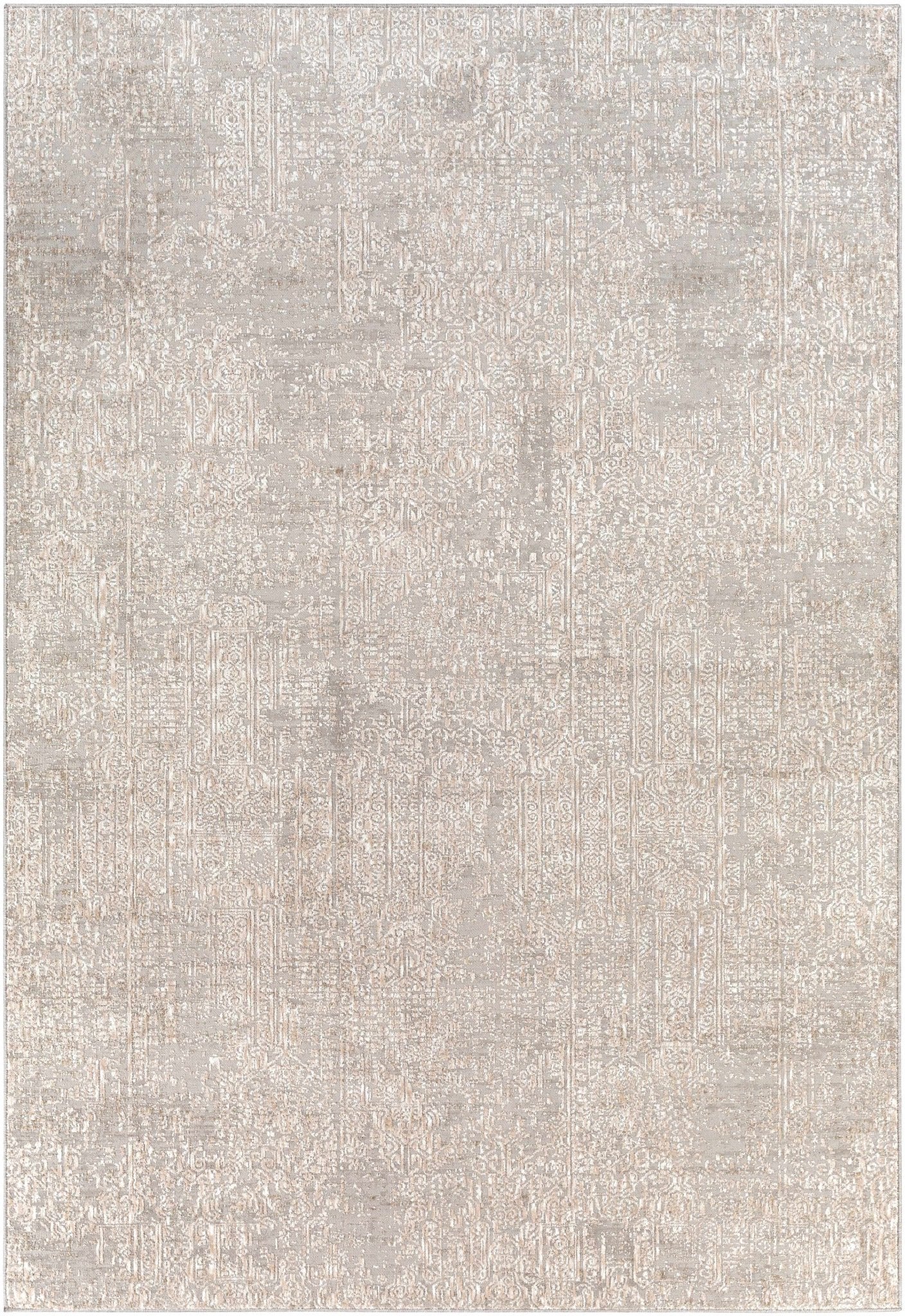 Contemporary Gray Machine Woven Area Rug - Image 2