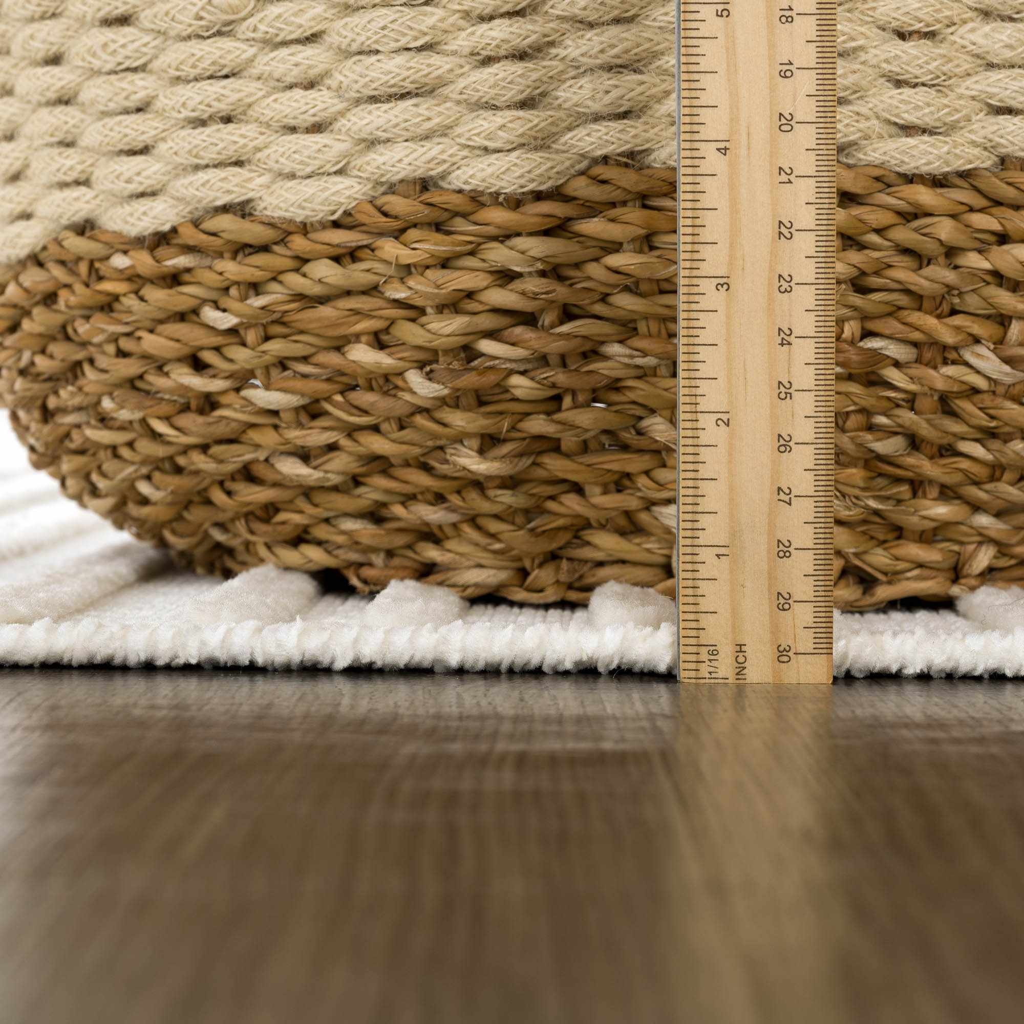 Modern Contemporary Ivory and Beige Medium pile Washable Area Rug - Image 10