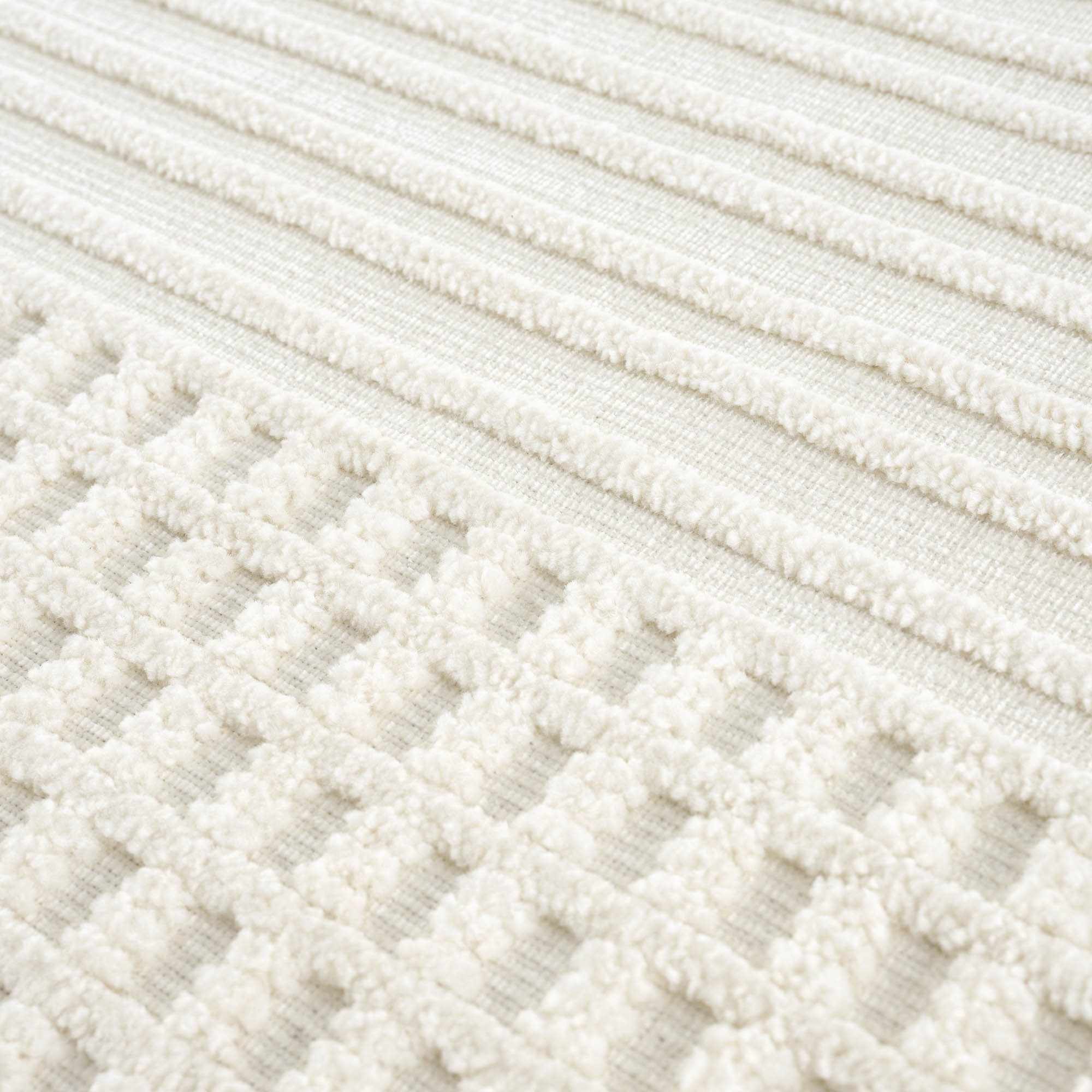 Modern Contemporary Ivory and Beige Medium pile Washable Area Rug - Image 12